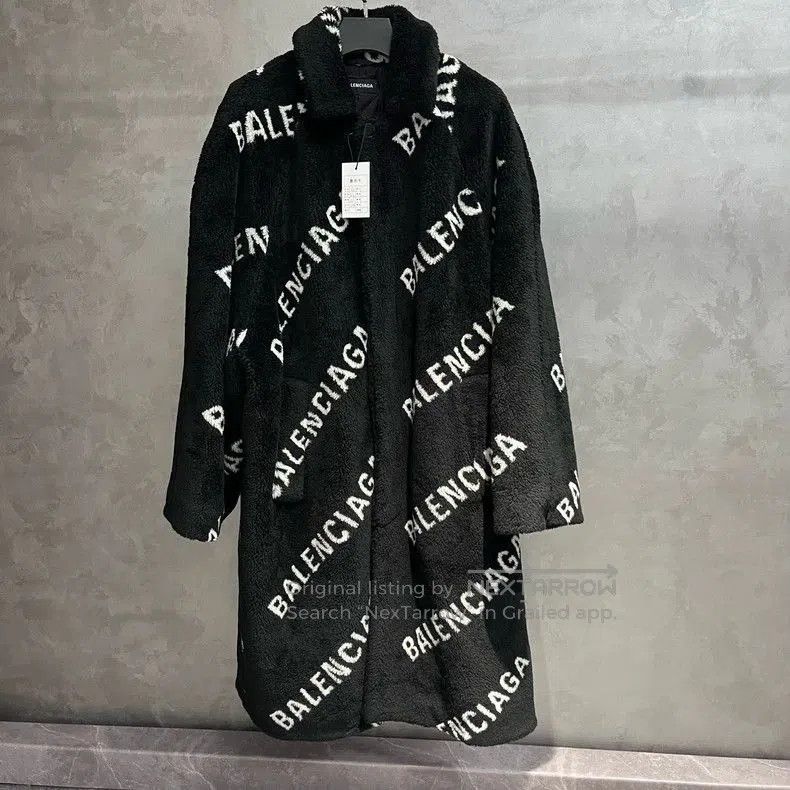 Balenciaga BALENCIAGA SKIWEAR FAUX FUR ZIP UP HOODED JACKET SZ:S