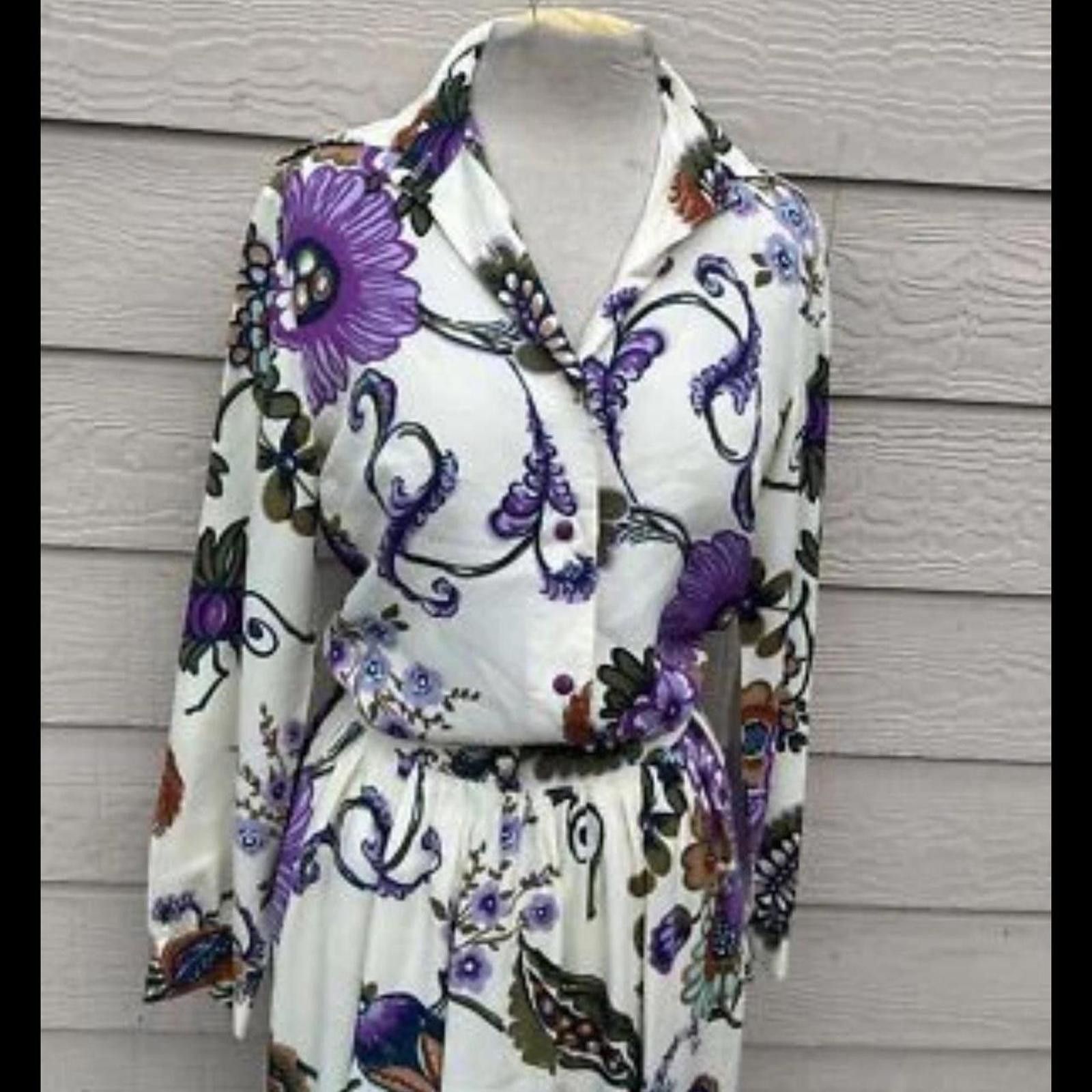 Other Vintage 2 Piece Set 1970s Secretary Skirt Suit Handmade S Size S / US 4 / IT 40 - 2 Thumbnail