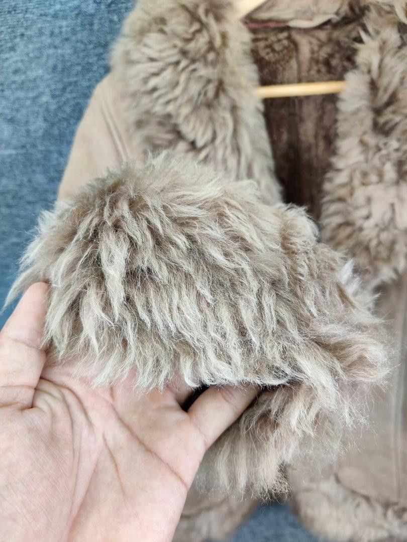 Leather Vintage Sheepskin Suede Leather Fur Coat Size US M / EU 48-50 / 2 - 10 Thumbnail