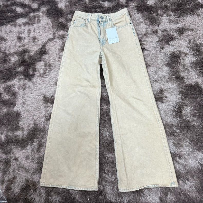 Acne Studios Acne Studios Beige High-Waist Wide-Leg Jeans Size US 27 - 1 Thumbnail