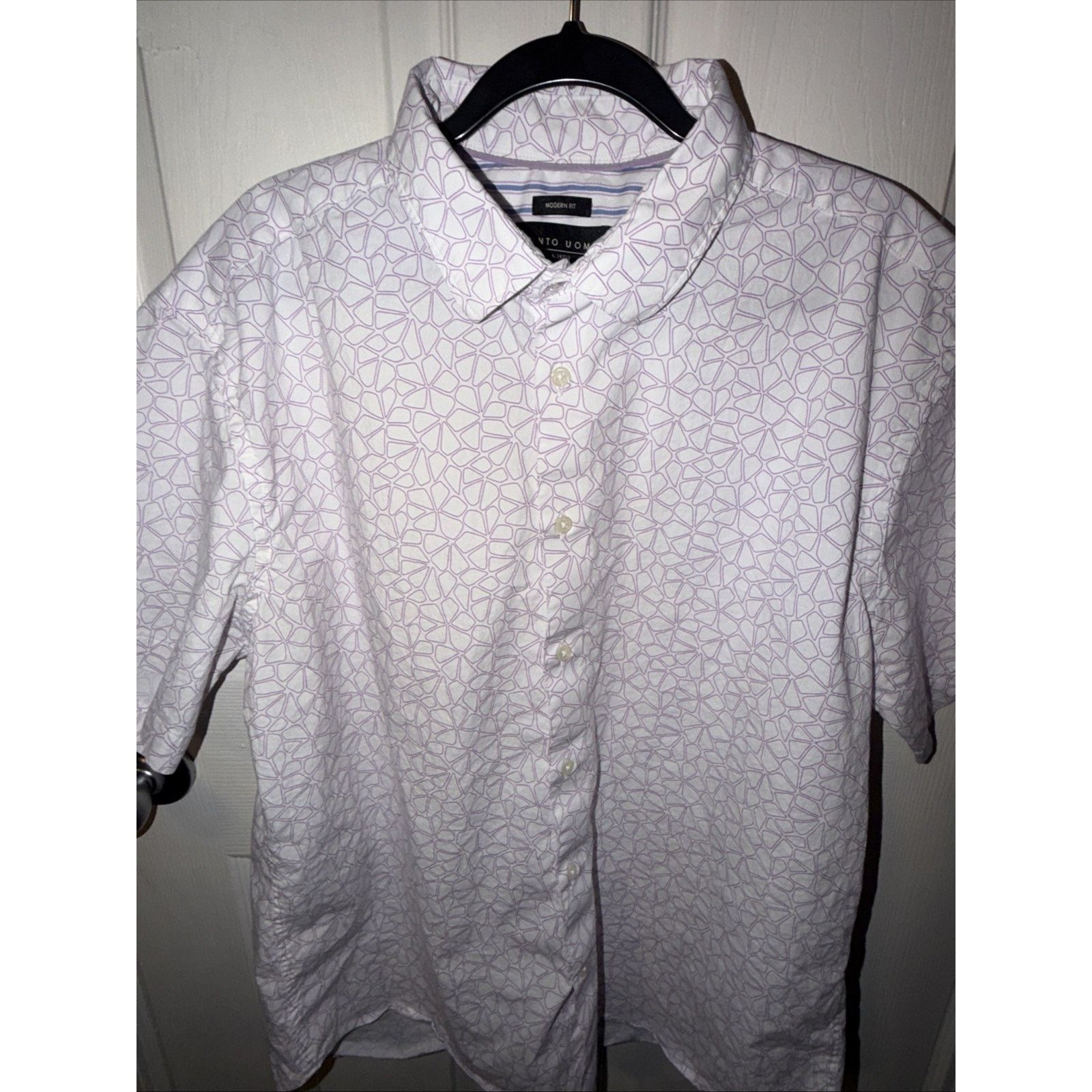 Pronto Uomo Pronto Uomo Men XL Floral Button Up Shirt Purple White Size US XL / EU 56 / 4 - 3 Thumbnail
