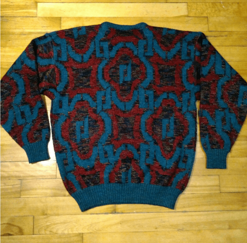 Vintage Vintage 90s Premium Bugatchi Uomo Sweater Abstract L Unique Size L / US 10 / IT 46 - 7 Thumbnail