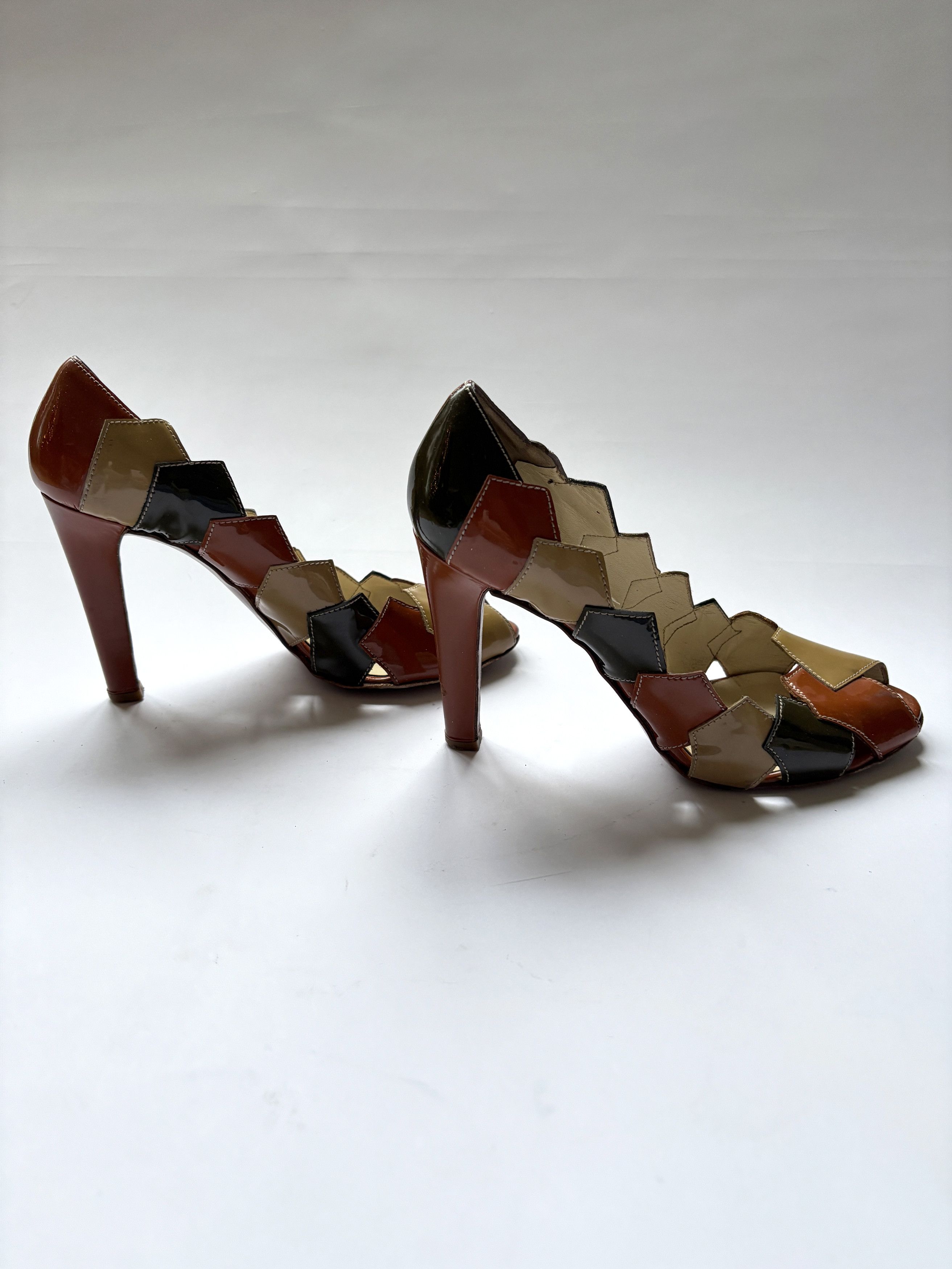 Miu Miu ⚡️QUICK SALE⚡️Miu Miu Patent Peep-Toe Heels Pumps Size US 9 / IT 39 - 6 Thumbnail