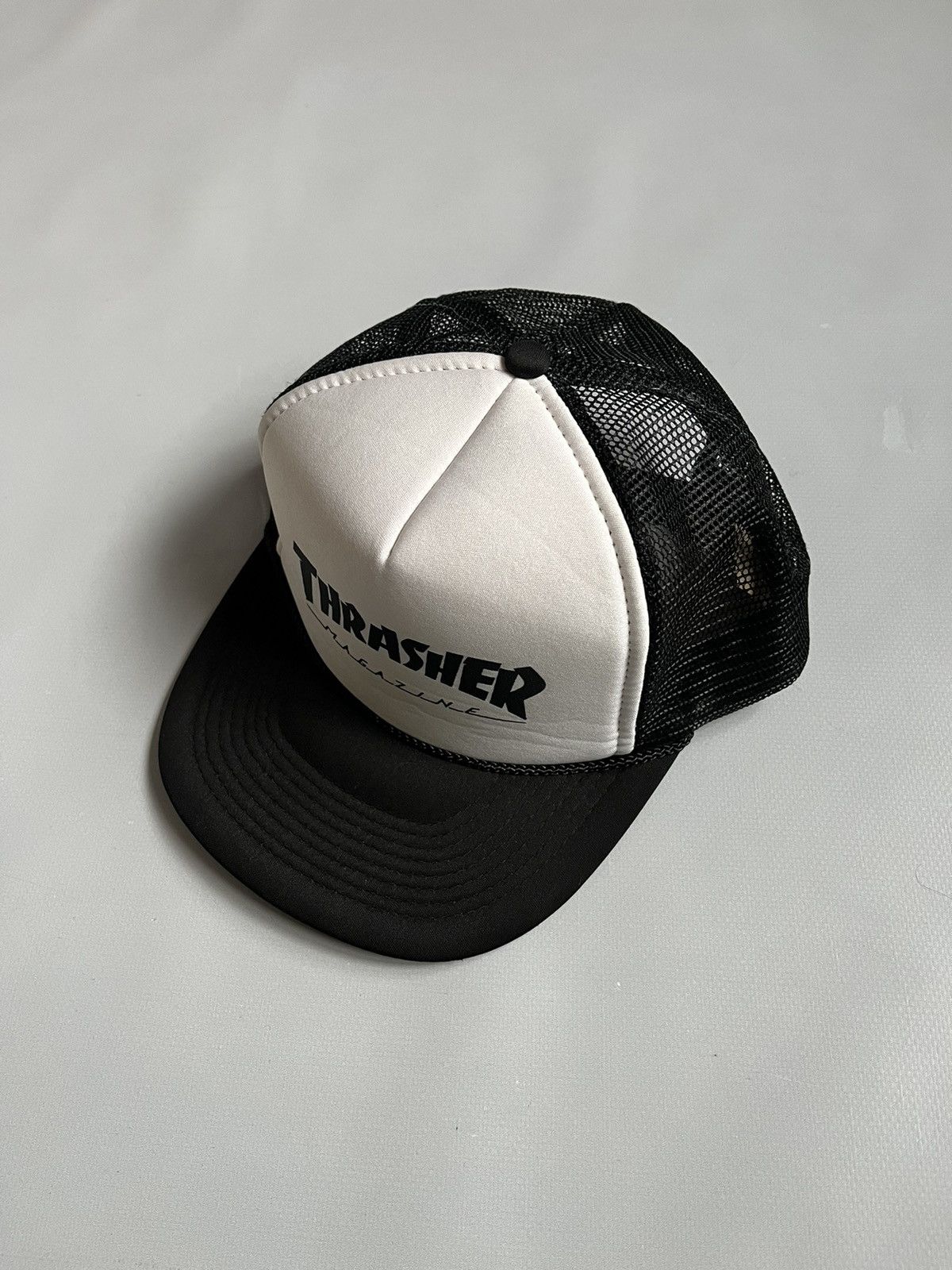 Thrasher Vintage 90s Thrasher Magazine Nissun Black White Trucker Cap Size ONE SIZE - 3 Thumbnail