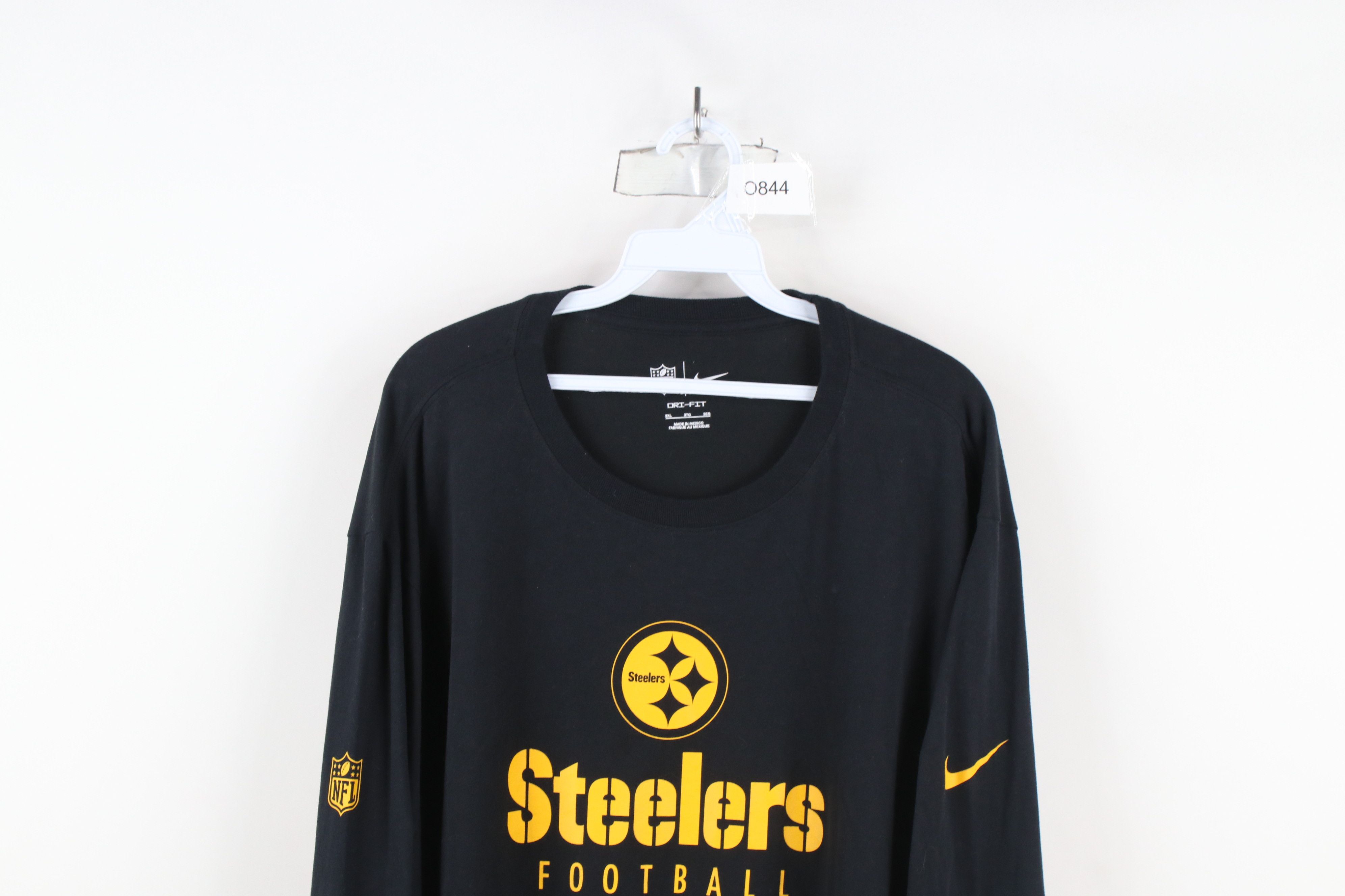Nike × Vintage Nike NFL Pittsburgh Steelers Football Long Sleeve T-Shirt Size US XXL / EU 58 / 5 - 2 Thumbnail
