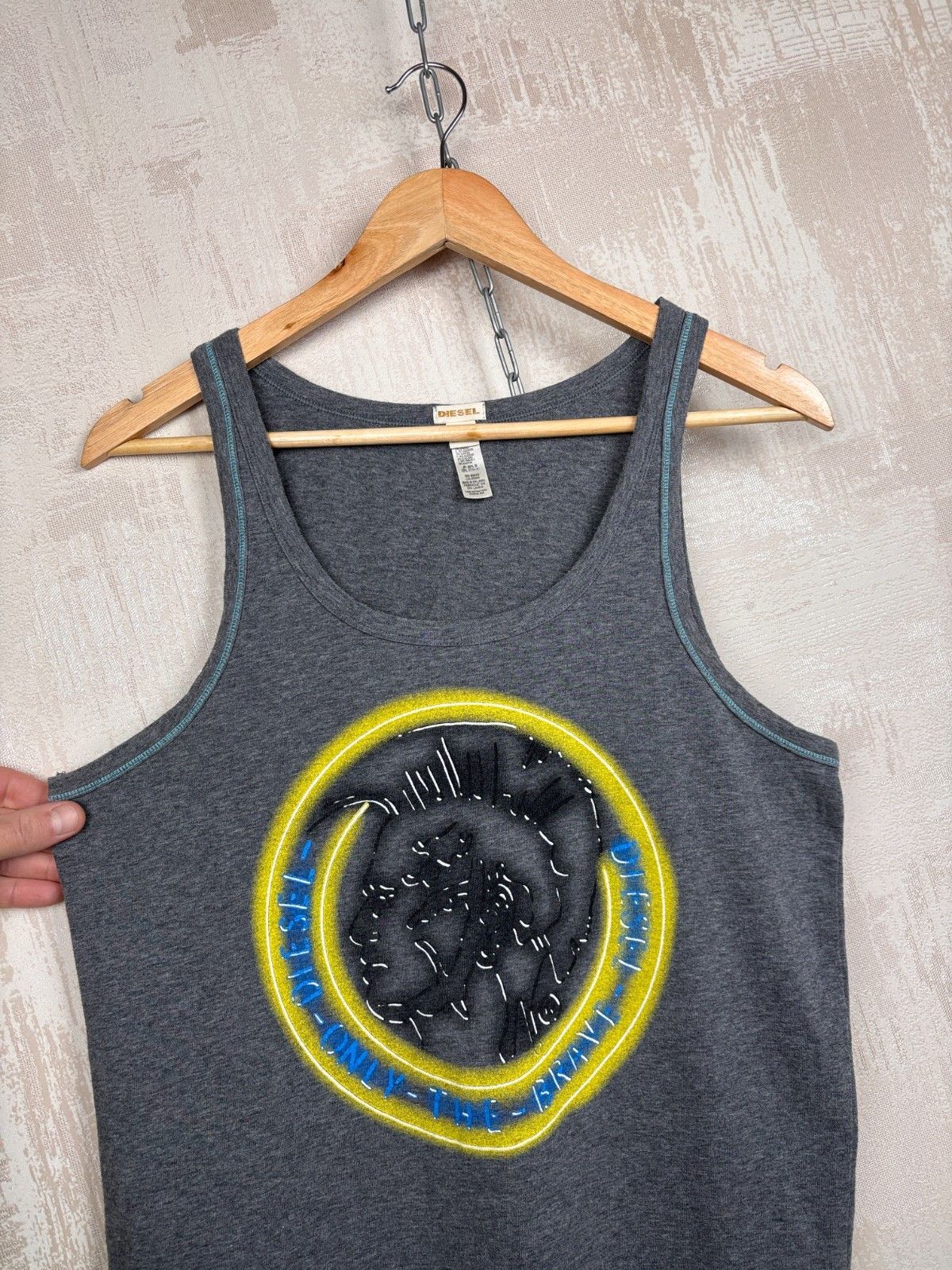 Diesel Vintage Diesel Big Logo Punk Tank Top Sleeveless Size US L / EU 52-54 / 3 - 3 Thumbnail