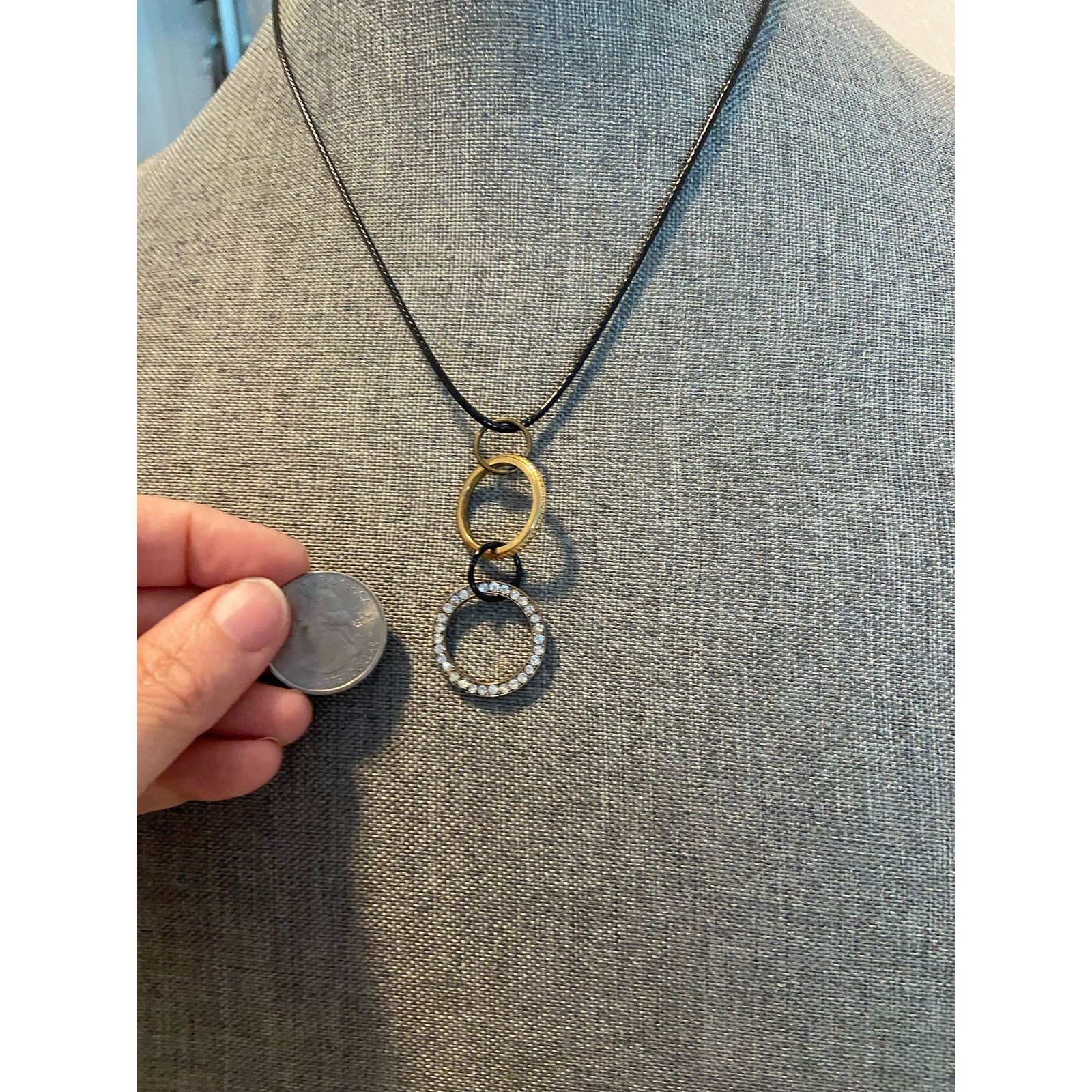 Handmade hoop pendant necklace Size ONE SIZE - 2 Thumbnail