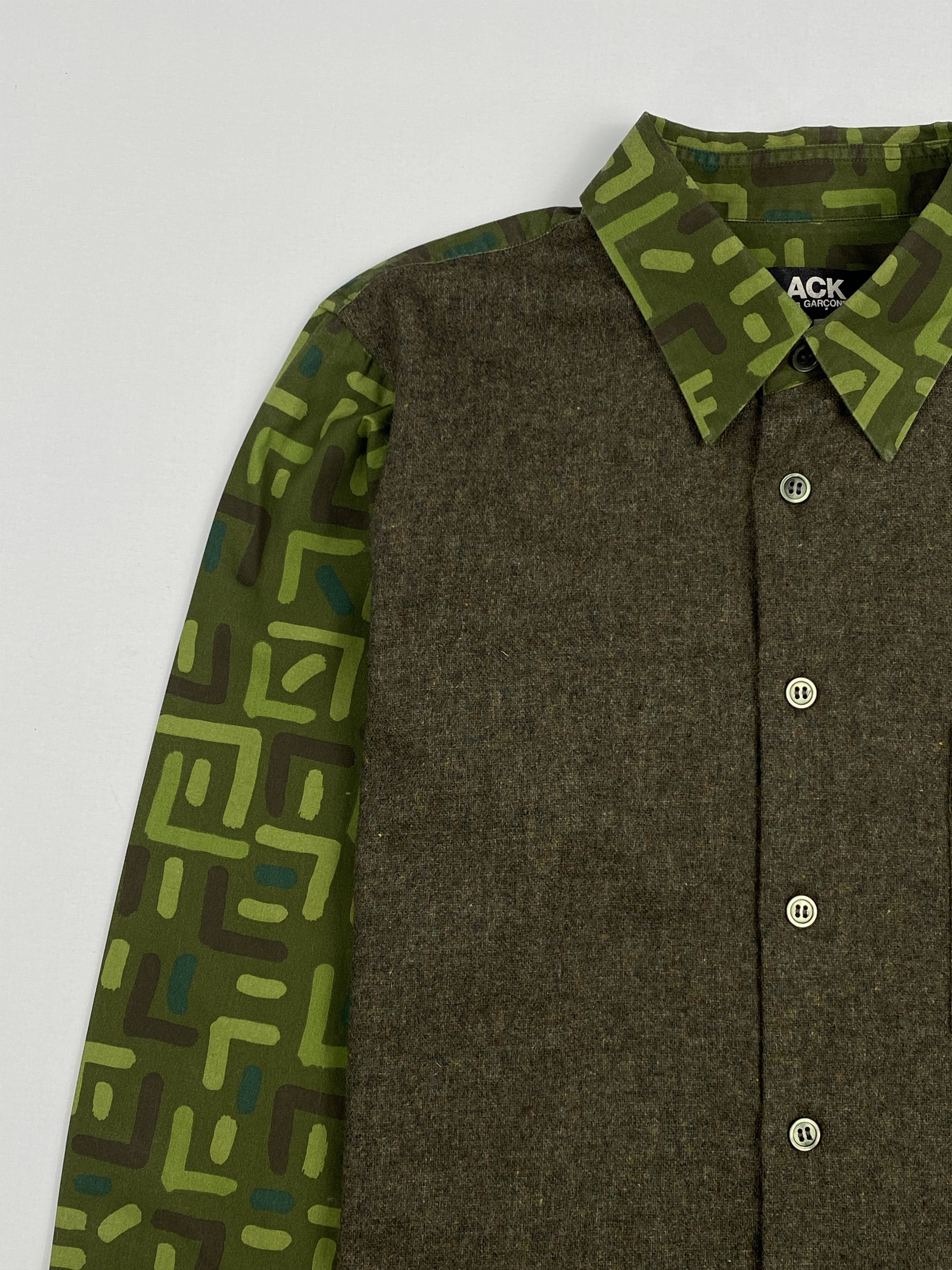 Comme des Garcons Black AD2014 Geometric Print Long Sleeves Shirt Size US XS / EU 42 / 0 - 6 Thumbnail