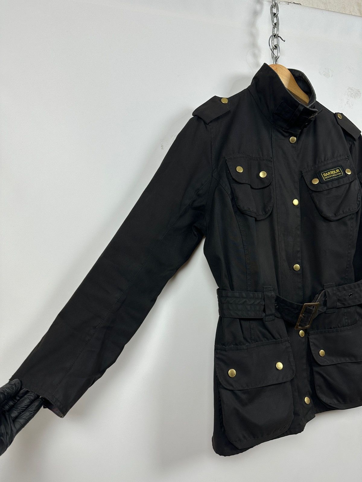 Barbour Barbour International Utility Black Waxed Motorcycle Jacket Size L / US 10 / IT 46 - 12 Thumbnail