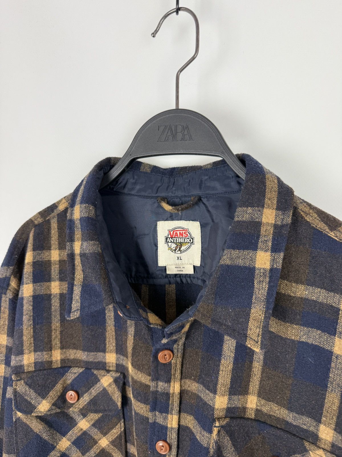 Vans Vans x Antihero Skateboards Check Plaid Button Down Shirt XL Size US XL / EU 56 / 4 - 3 Thumbnail