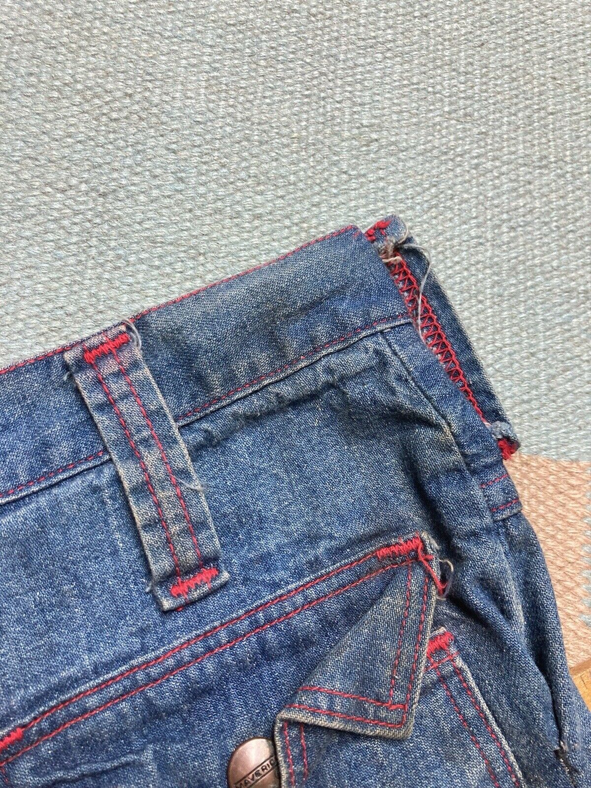 Vintage 70s cutoff jeans shorts daisy dukes maverick blue 13/14 30 Size 30" / US 8 / IT 44 - 10 Thumbnail