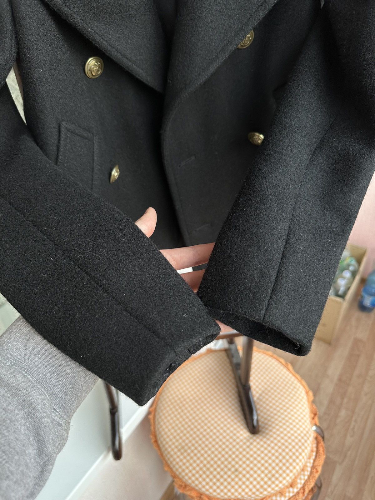 Saint Laurent Paris Saint Laurent Double Breasted Wool Coat Size XS / US 0-2 / IT 36-38 - 9 Thumbnail