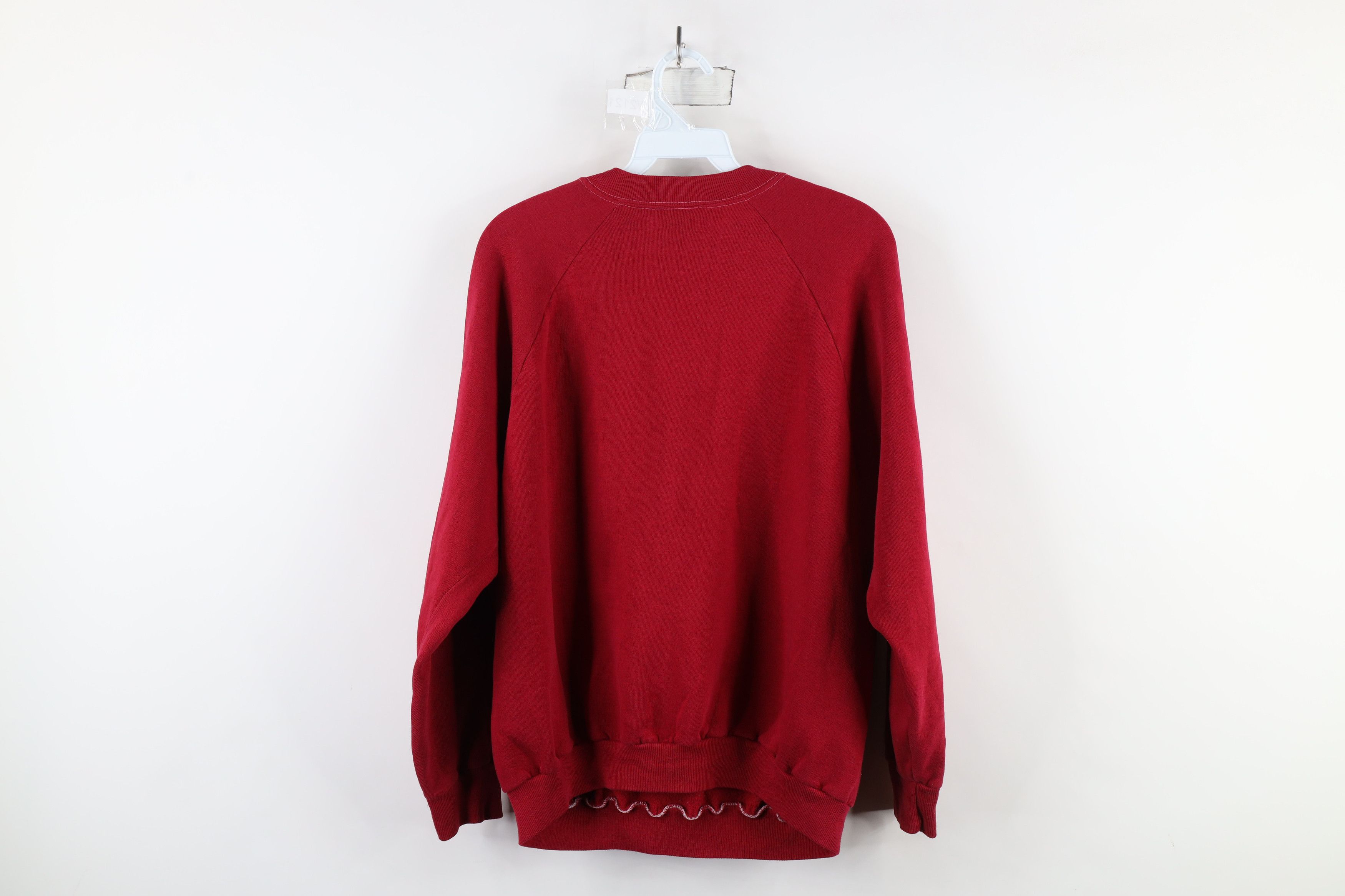 Vintage Vintage 70s Streetwear Raglan Crewneck Sweatshirt Red USA Size US XL / EU 56 / 4 - 7 Thumbnail