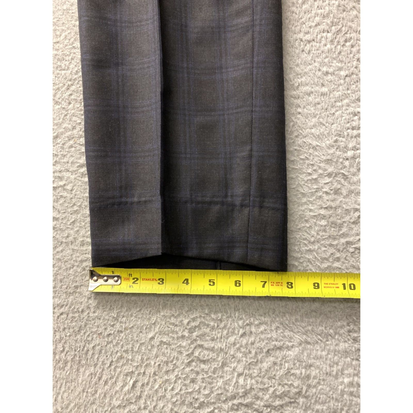 Joseph Abboud Joseph Abboud Dress Pants Men Slim All Wool Size 38 Gray Deep Blue Inseam 32 Regular 75 Size US 38 / EU 54 - 7 Thumbnail
