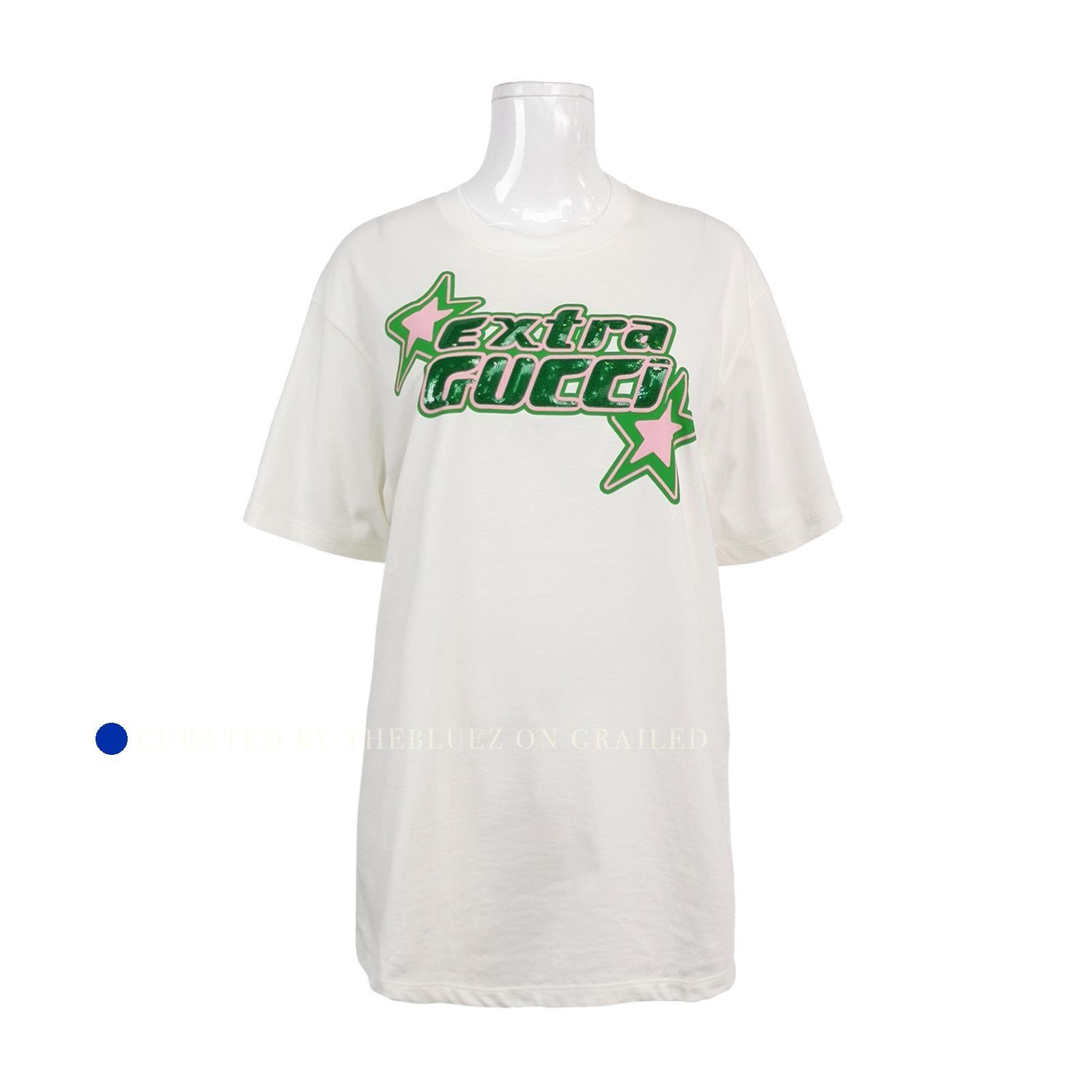 Gucci Extra Logo Star T-Shirt in White Size US XS / EU 42 / 0 - 1 Thumbnail