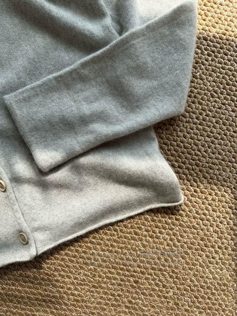 Hermes Hermes Women's Cashmere Long Sleeve Knit Jacket Beige Gray Size M / US 6-8 / IT 42-44 - 3 Thumbnail