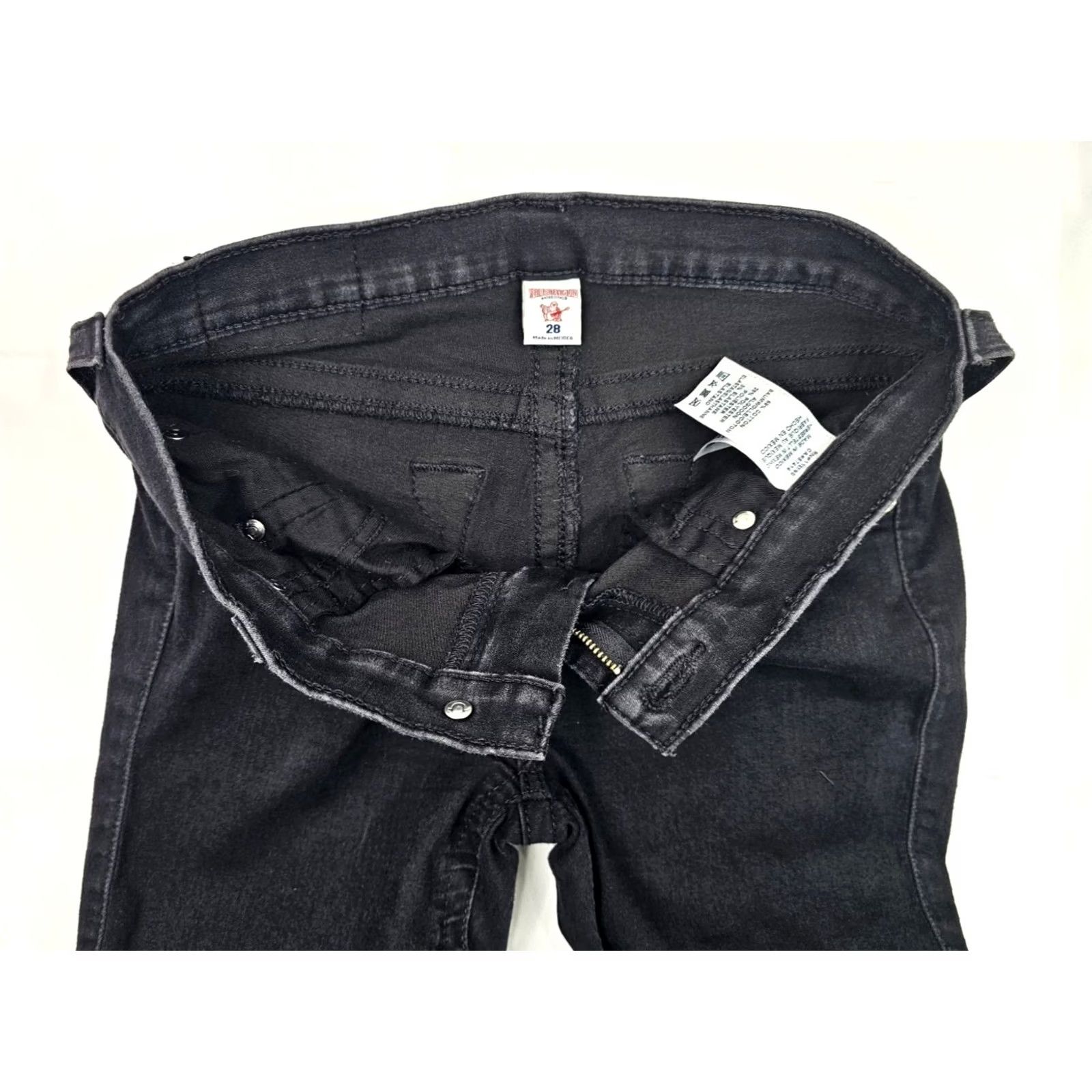True Religion VINTAGE True Religion Halle Jeans Women 28 Black Embellished Back Pockets 5-Pocket Denim Skinny 28x29 Womens Size 28" / US 6 / IT 42 - 6 Thumbnail