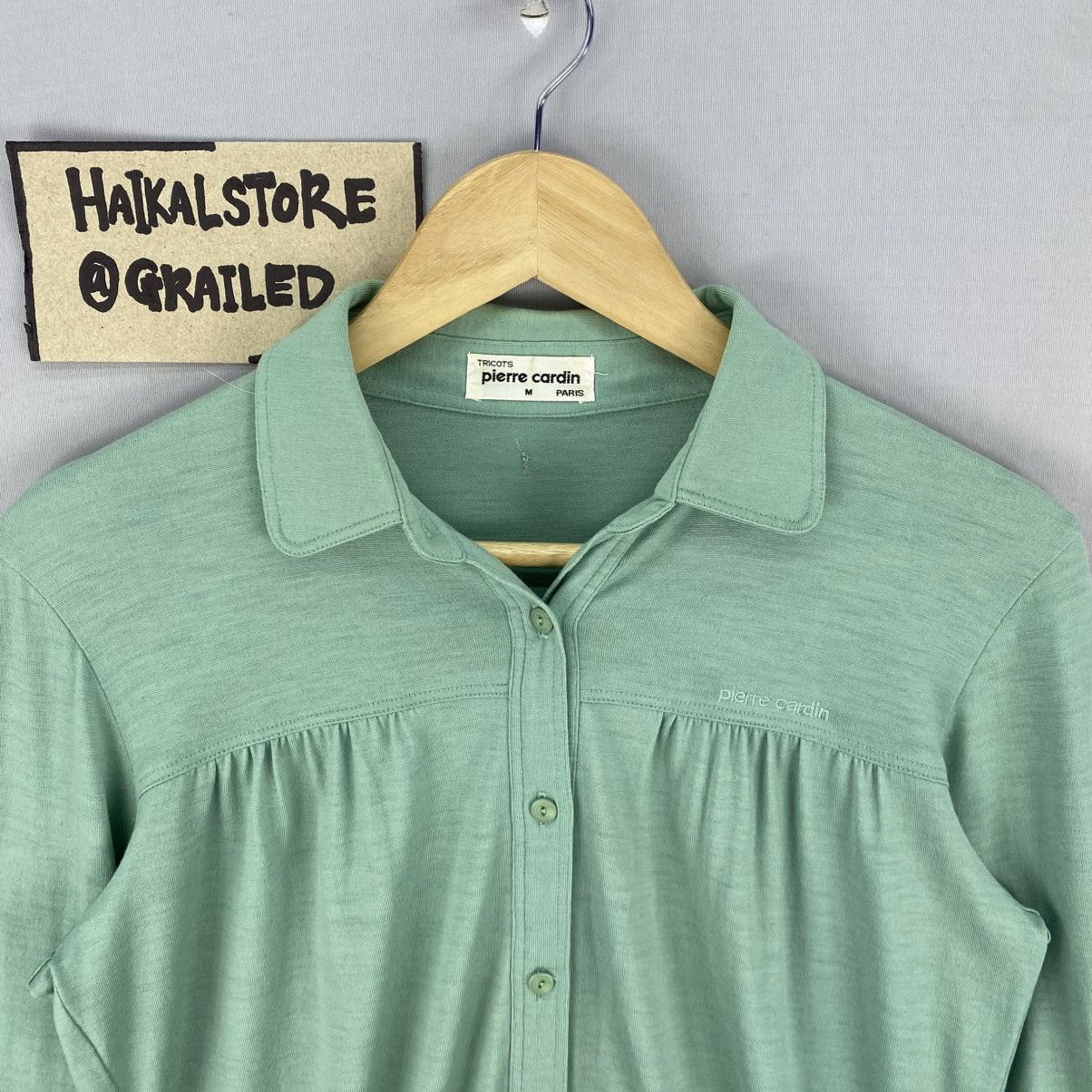 Japanese Brand Pierre Cardin Paris Woman’s Long sleeve Button Up Size XS / US 0-2 / IT 36-38 - 7 Thumbnail