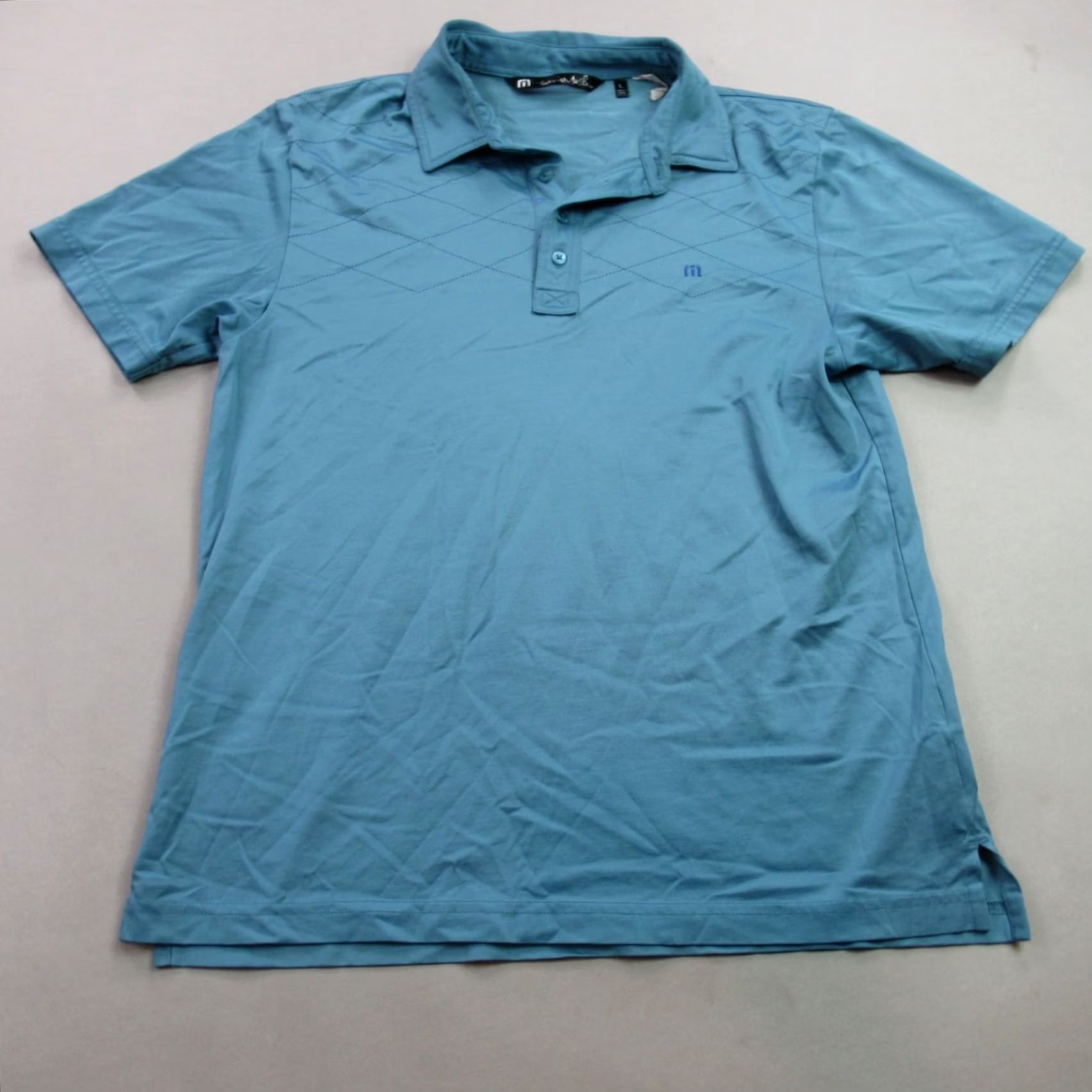 TravisMathew Travis Mathew Polo Shirt Short Sleeve Button Up Blue Golf Polo Lightweight Mens Large Regular Fit Navy Blue Size US L / EU 52-54 / 3 - 2 Thumbnail