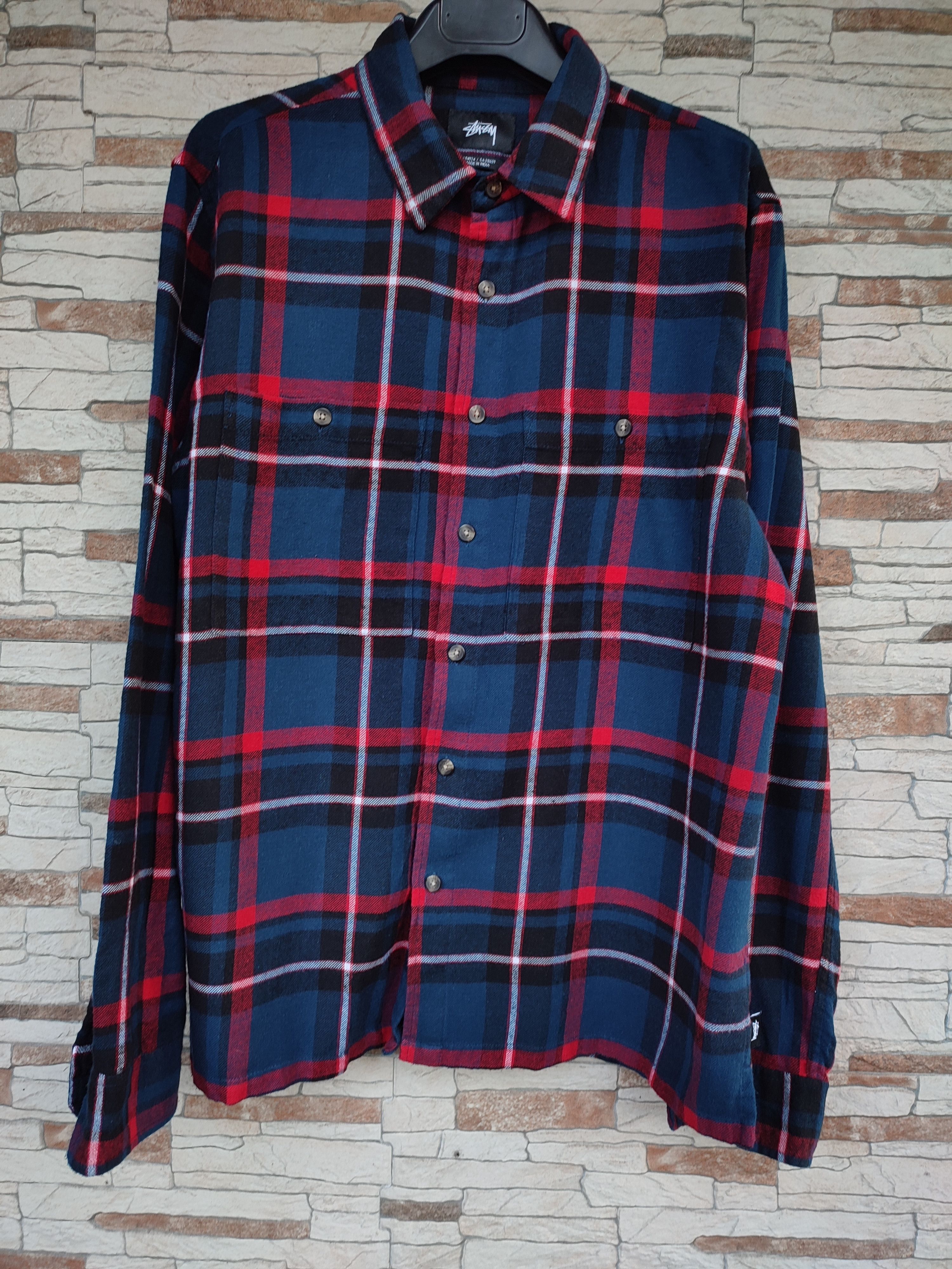 Stussy × Vintage Vintage Style Stussy Flannel Button-Up Shirt Size US M / EU 48-50 / 2 - 1 Thumbnail