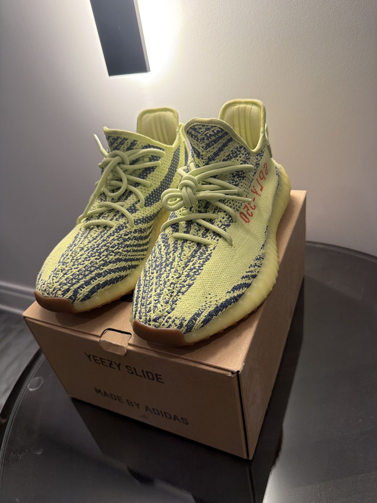 Yeezy Adidas Yeezy Boost 350 V2 Semi Frozen Yellow B37572 Size US 10.5 / EU 43-44 - 1 Thumbnail