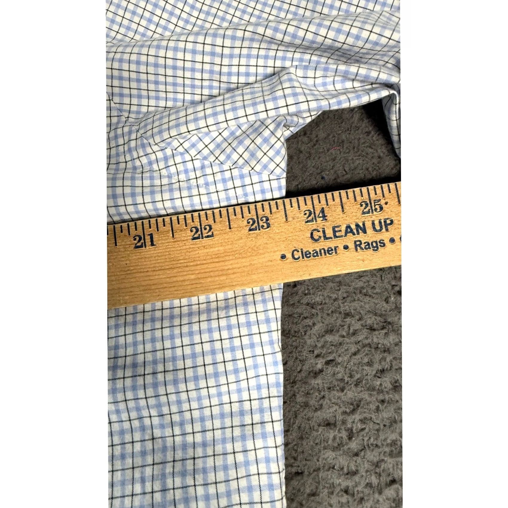 Ralph Lauren Ralph Lauren Slim Fit Button Down Dress Shirt Blue Checkered 17 34/35 Mens Size 46R - 4 Thumbnail