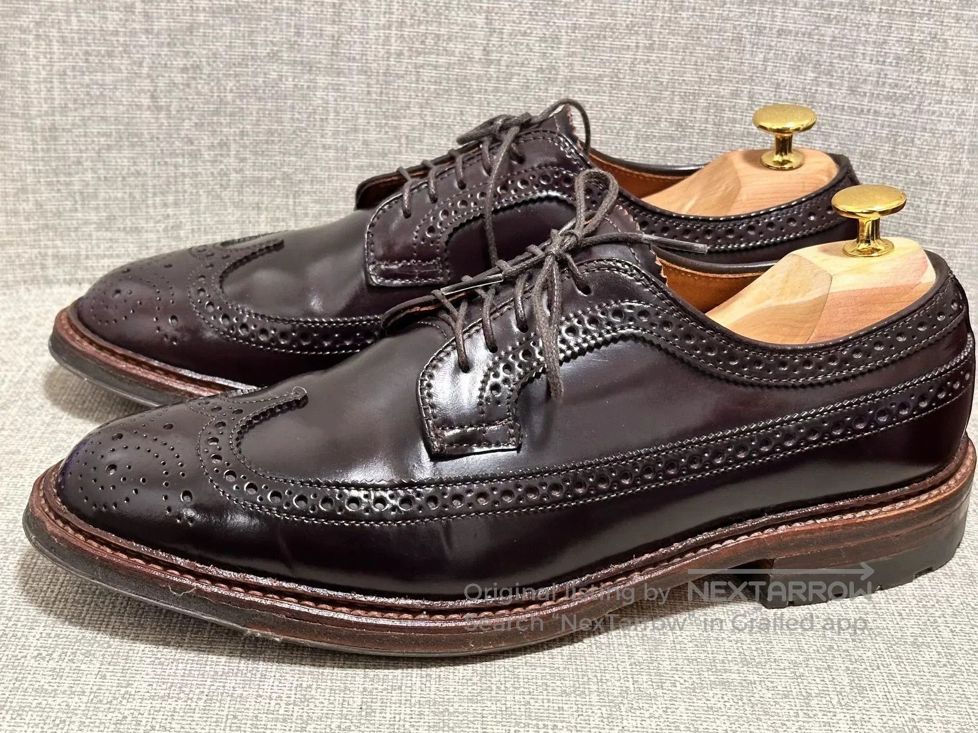 Alden Alden Shell Cordovan Longwing D5512C. Size US 7.5 / EU 40-41 - 3 Thumbnail