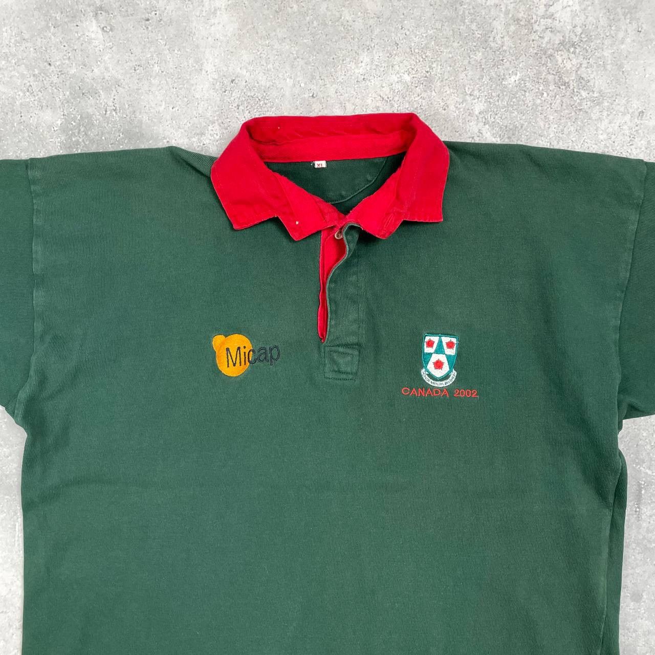 Vintage Vintage 2002 Canada Rugby Club Polo Shirt Faded Green XL Size US XL / EU 56 / 4 - 2 Thumbnail