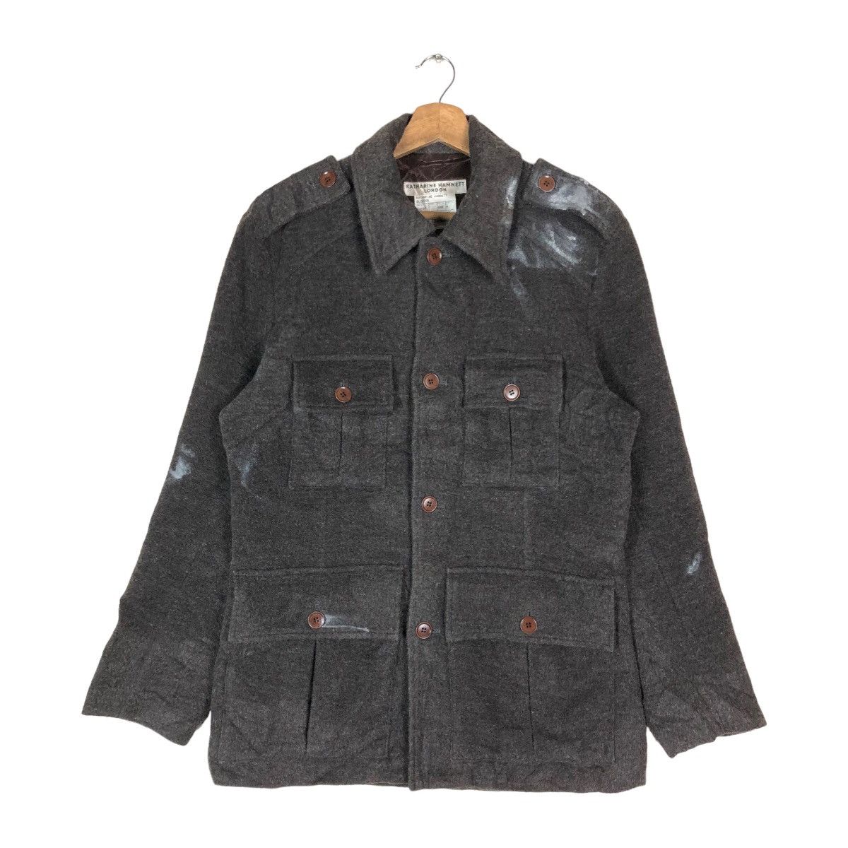 Katharine Hamnett London Vintage Katharine Hamnett London Flat Button Medium Long Size US M / EU 48-50 / 2 - 1 Thumbnail