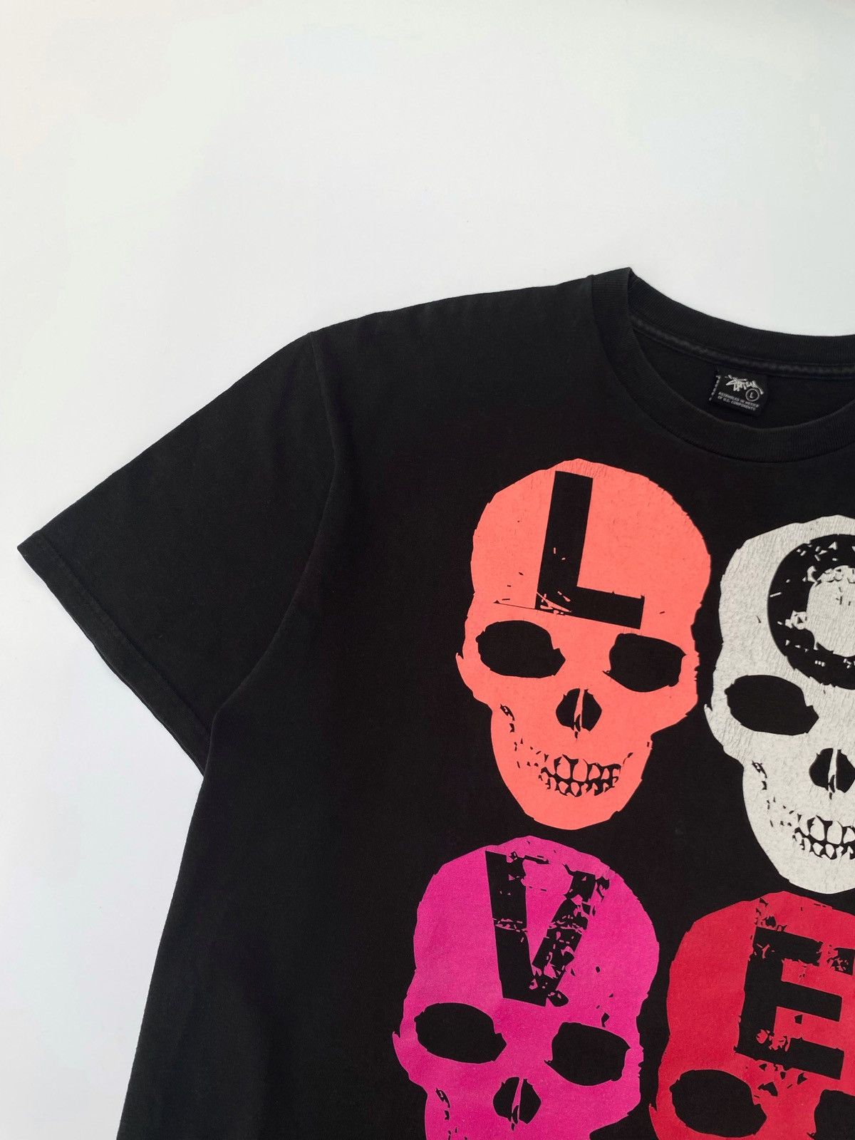 Stussy Vintage Love & Hate Stussy Skull Tee (2) Size US L / EU 52-54 / 3 - 3 Thumbnail