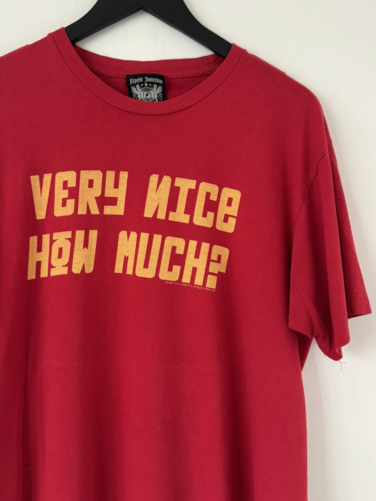 Vintage 2006 Borat Original Very Nice How Much Red Graphic Movie Tee Size US XL / EU 56 / 4 - 2 Thumbnail