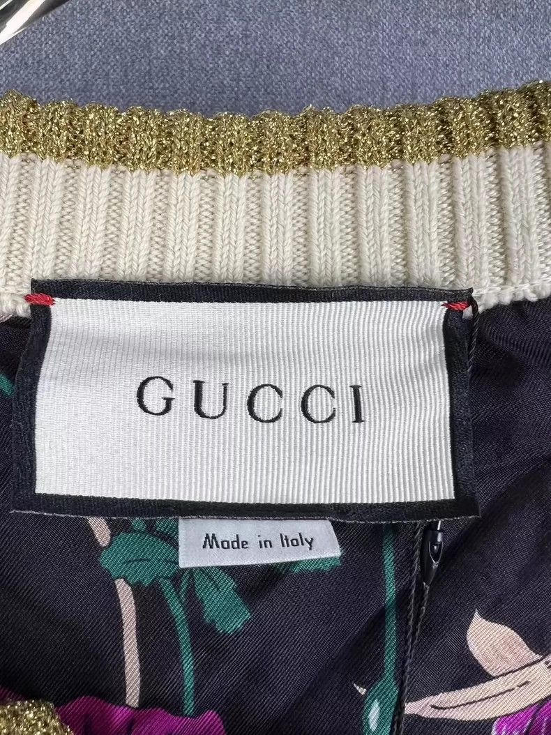 Gucci Gucci Golden silk old flower full LOGO knitted sweater card Size US L / EU 52-54 / 3 - 5 Thumbnail