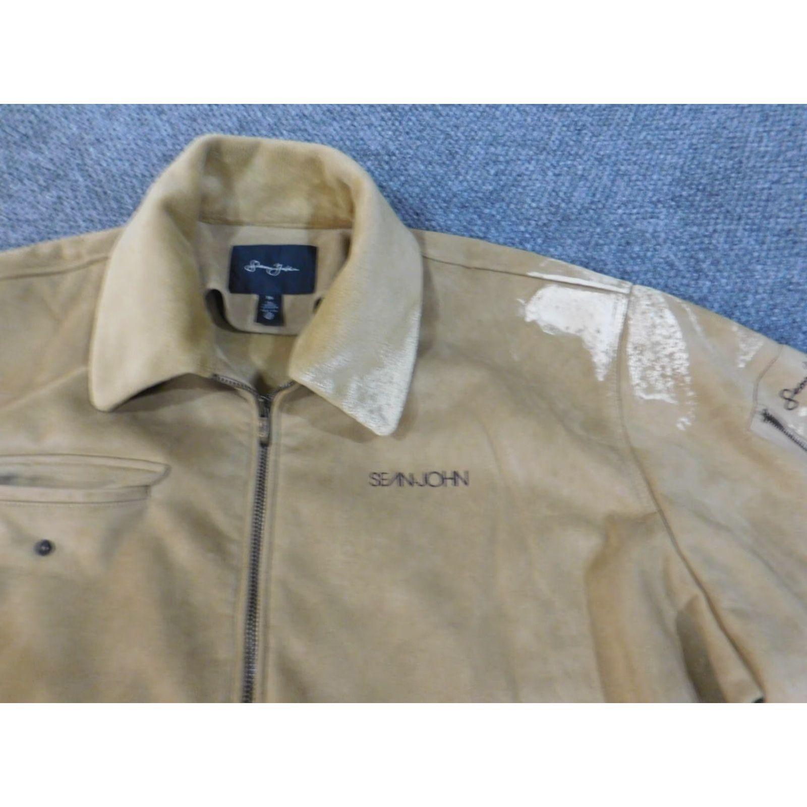 Sean John Sean John Jacket 3XL Beige Mens Bomber Zip Zip Front Grunge Vintage? No Size US XXL / EU 58 / 5 - 4 Thumbnail