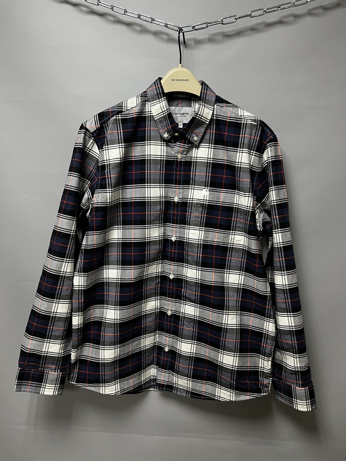 Carhartt × Carhartt Wip Carhartt WIP L/S Steen Shirt Plaid y2k Size US L / EU 52-54 / 3 - 1 Thumbnail
