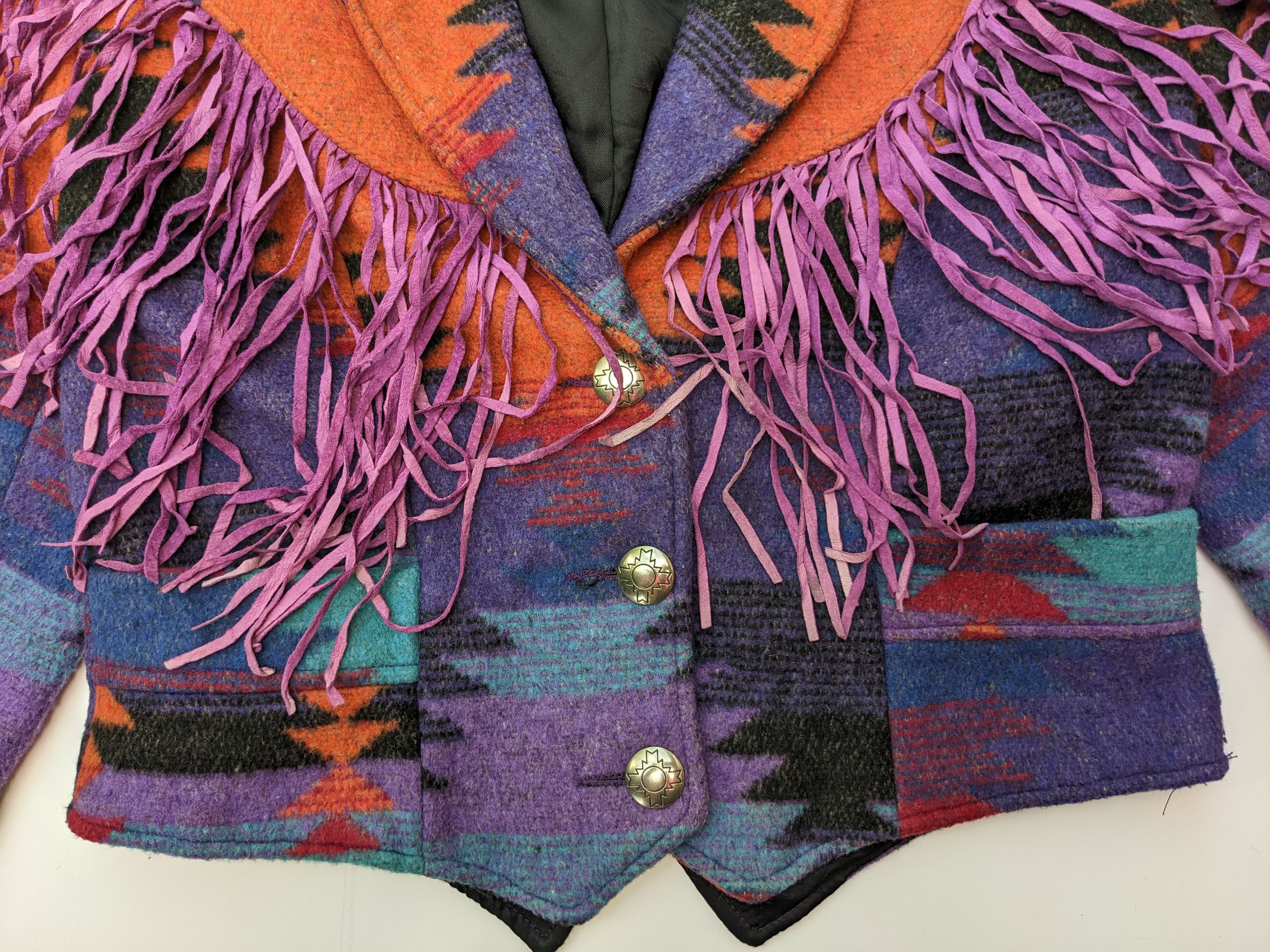 Native × Vintage Vintage 70s Pioneer Wear native navajo leather jacket Size S / US 4 / IT 40 - 9 Thumbnail