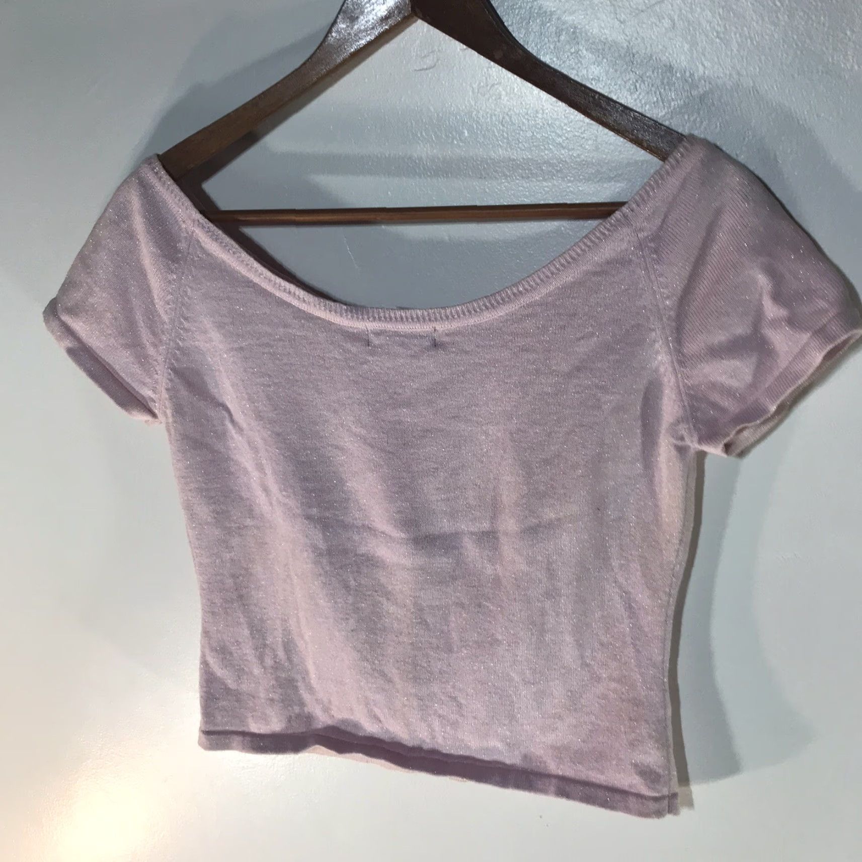 Esprit VINTAGE Esprit Pink Glam Rock Crop Top Womens M 1990s Clubwear Hong Kong Size M / US 6-8 / IT 42-44 - 5 Thumbnail