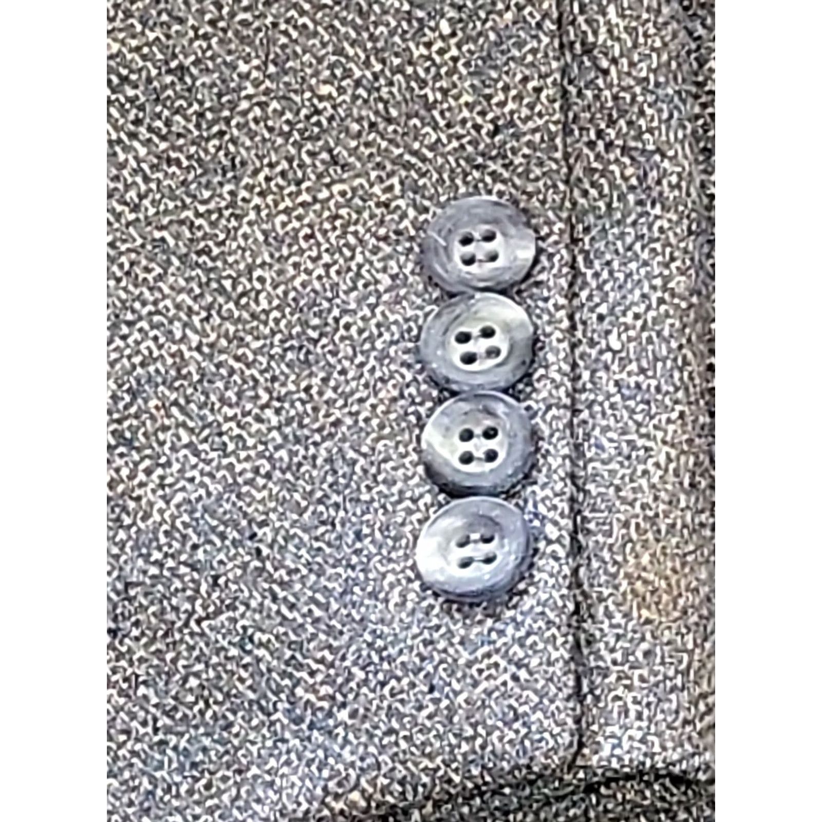 Hart Schaffner Marx VINTAGE Hart Schaffner Marx Diamonds Blazer Suit Jacket 80s Gray Blue Wool 44 Regular Men Mens Size 44R - 7 Thumbnail