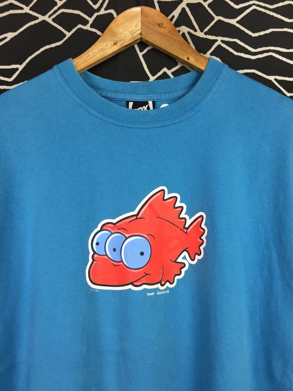 The Simpsons Vtg 90s Fox Studios The Simpsons Blinky Mutant Fish Tee Size US XL / EU 56 / 4 - 3 Thumbnail