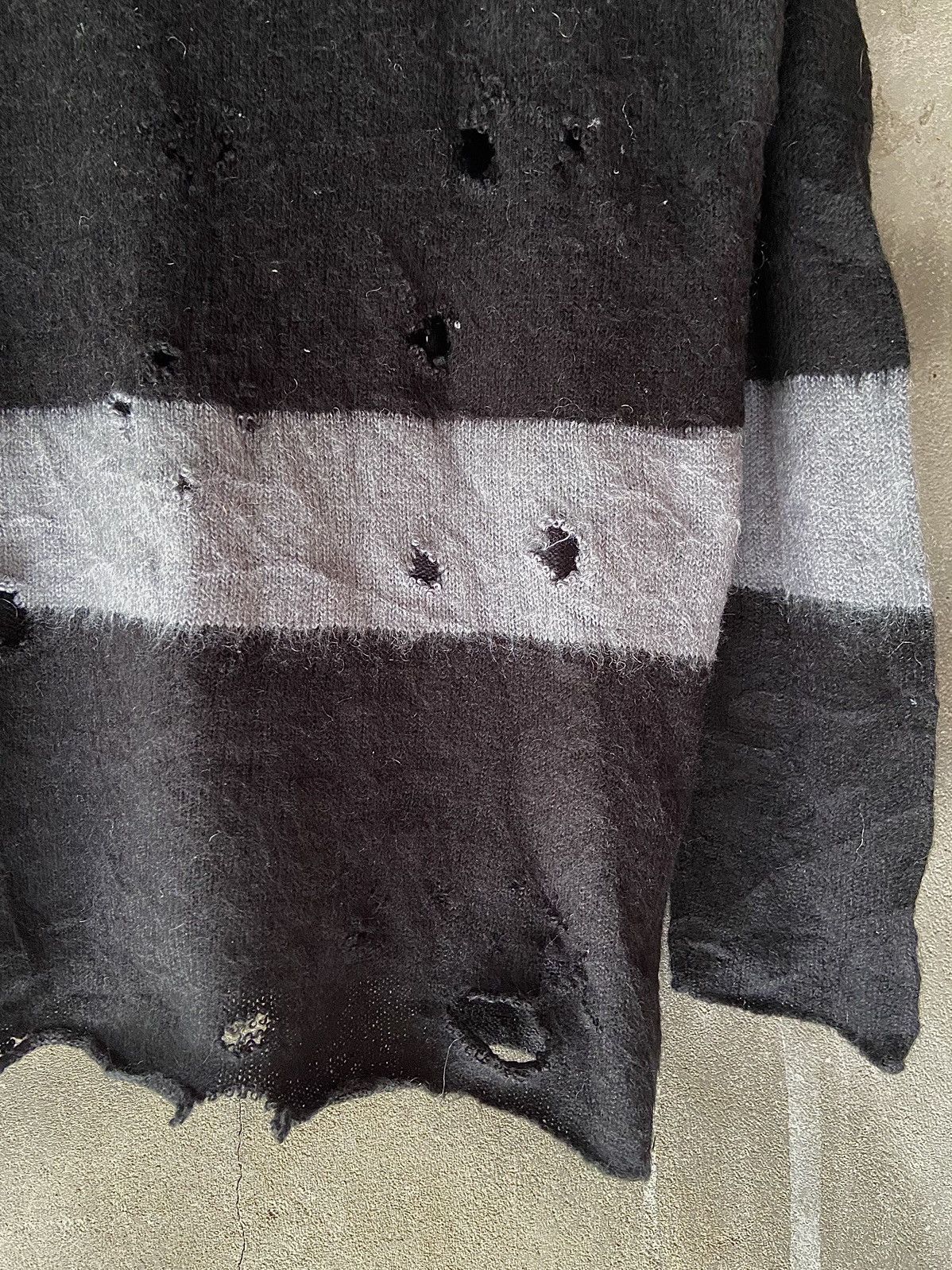 If Six Was Nine STOOGE & CO PUNK DISTRESSED STRIPED KNIT Size US M / EU 48-50 / 2 - 7 Thumbnail