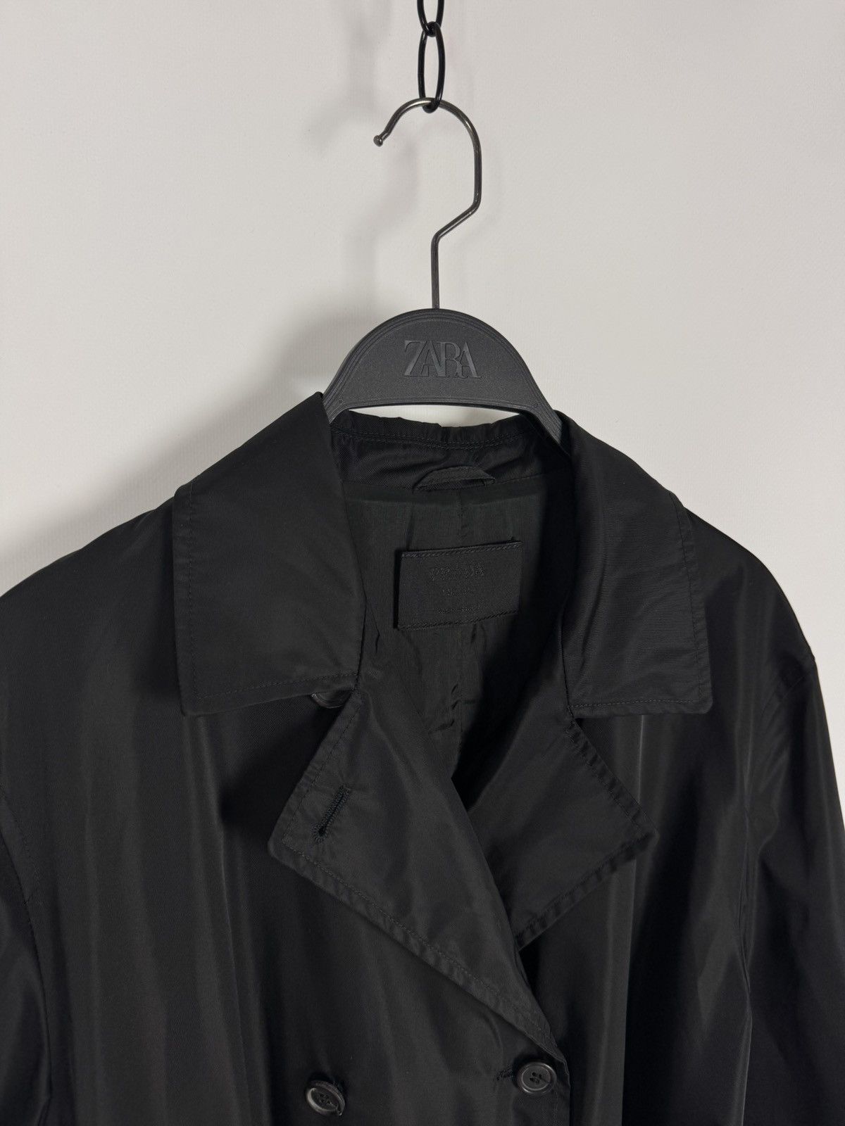 Prada Prada Milano Nylon Black Midi Women’s Trench Coat Size S / US 4 / IT 40 - 5 Thumbnail