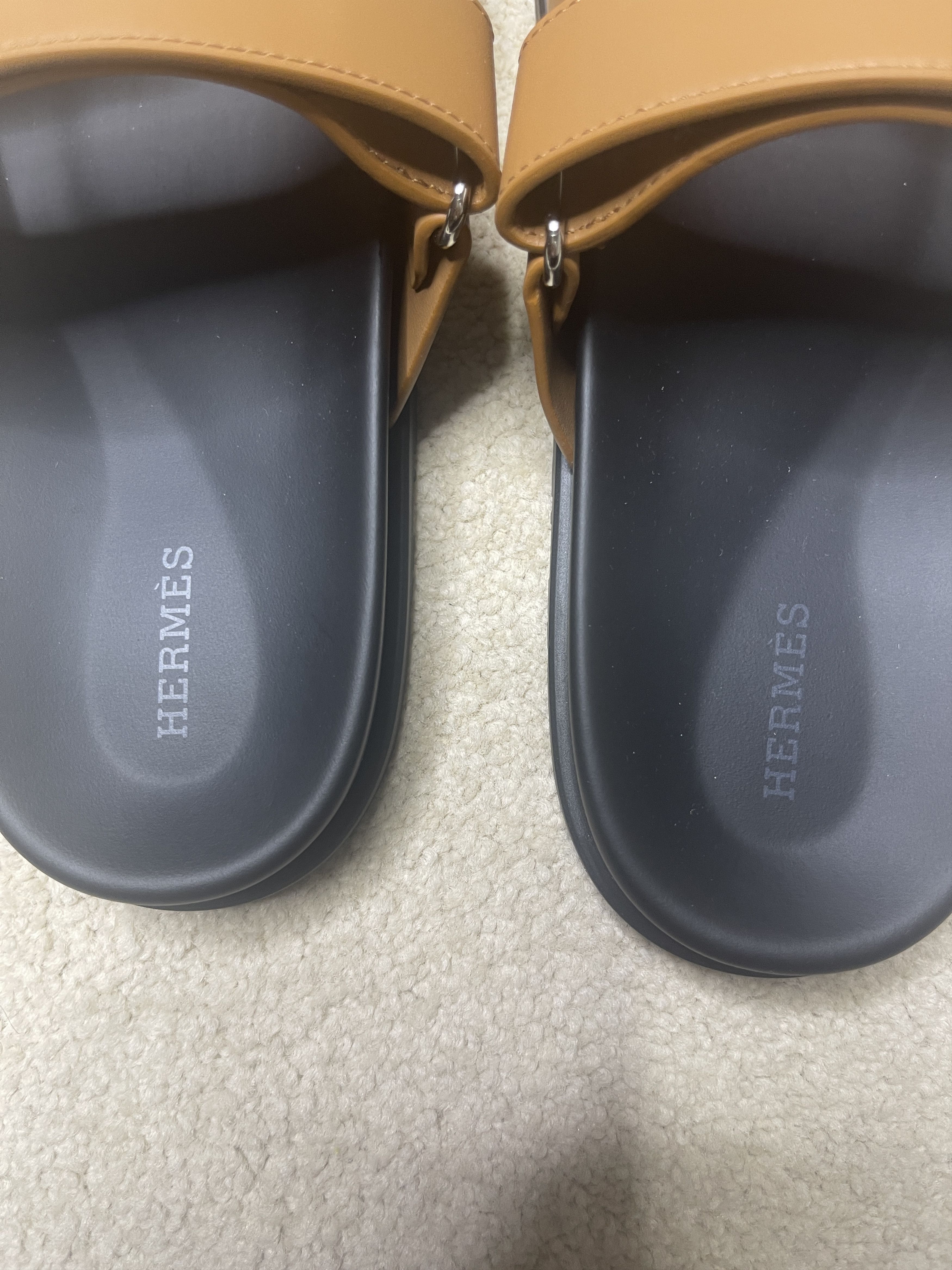 Hermes Hermès Brand New, Unworn Men's Chypre sandals - Gold Size US 10 / EU 43 - 7 Thumbnail