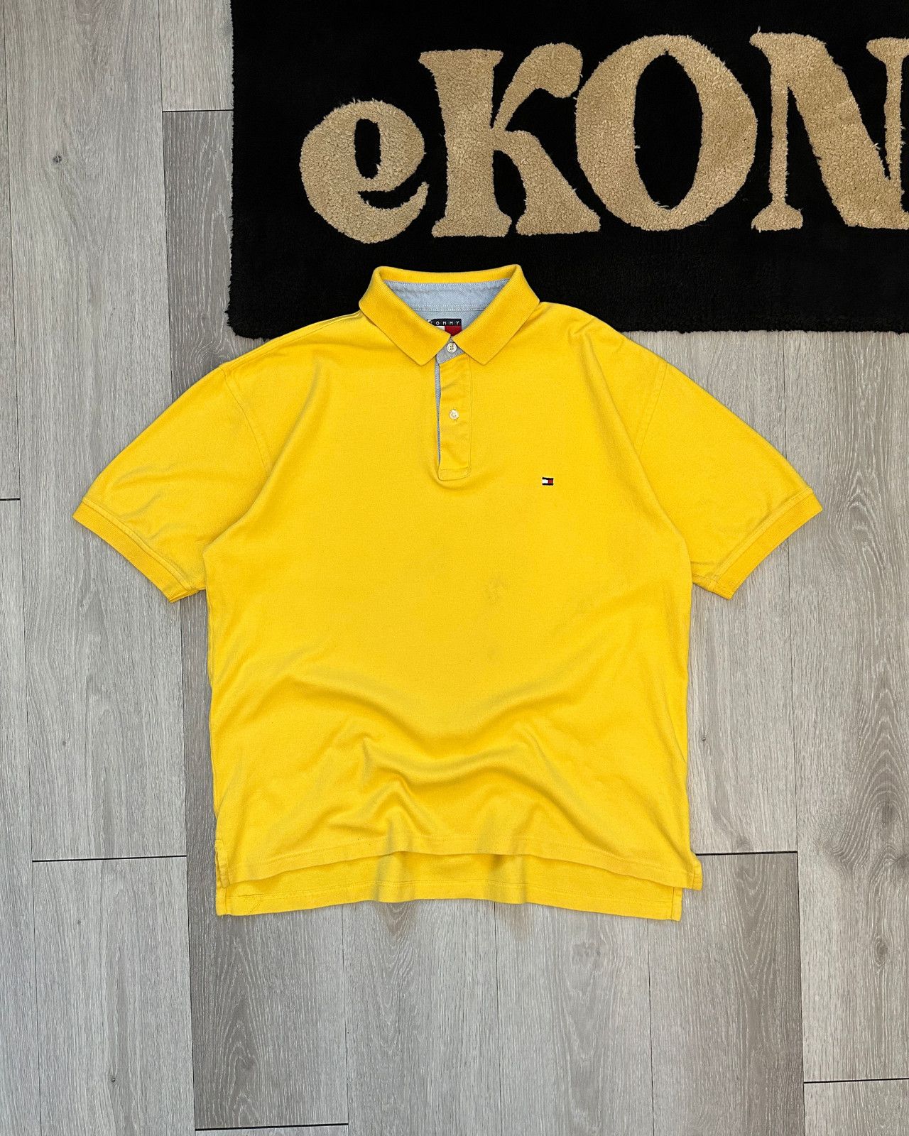 Tommy Hilfiger Vintage Tommy Hilfiger Men's Yellow Polo T-Shirt Size Large Size US L / EU 52-54 / 3 - 1 Thumbnail