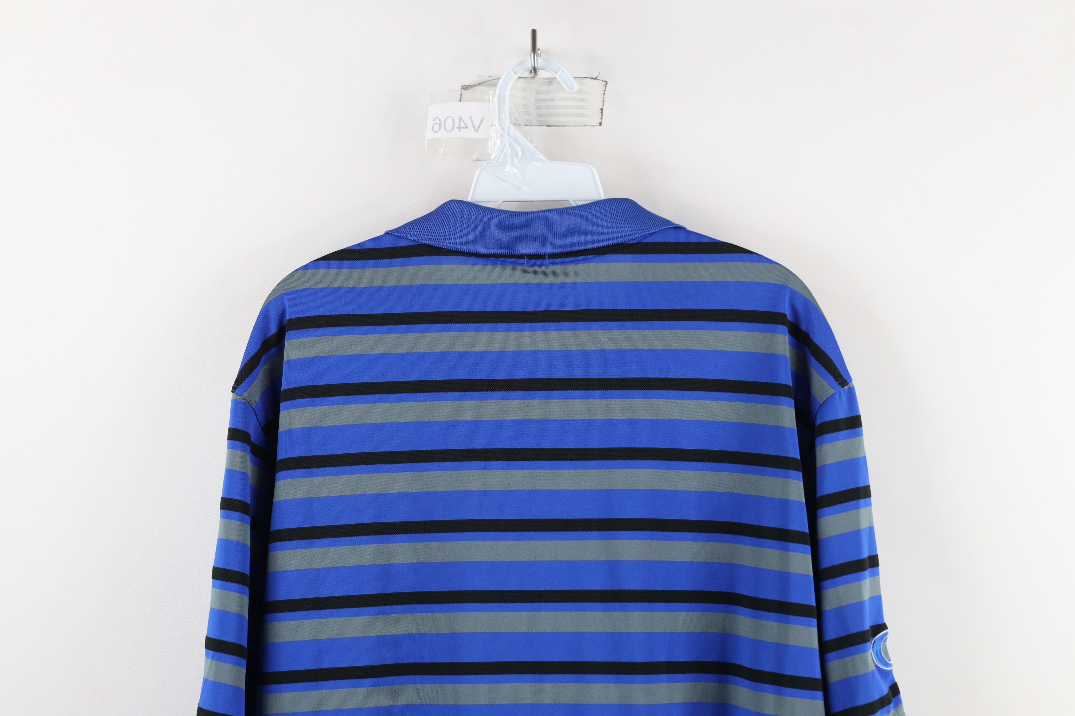 Nike × Vintage Nike Golf Performance Striped Block Knit Collared Polo Shirt Size US XL / EU 56 / 4 - 9 Thumbnail
