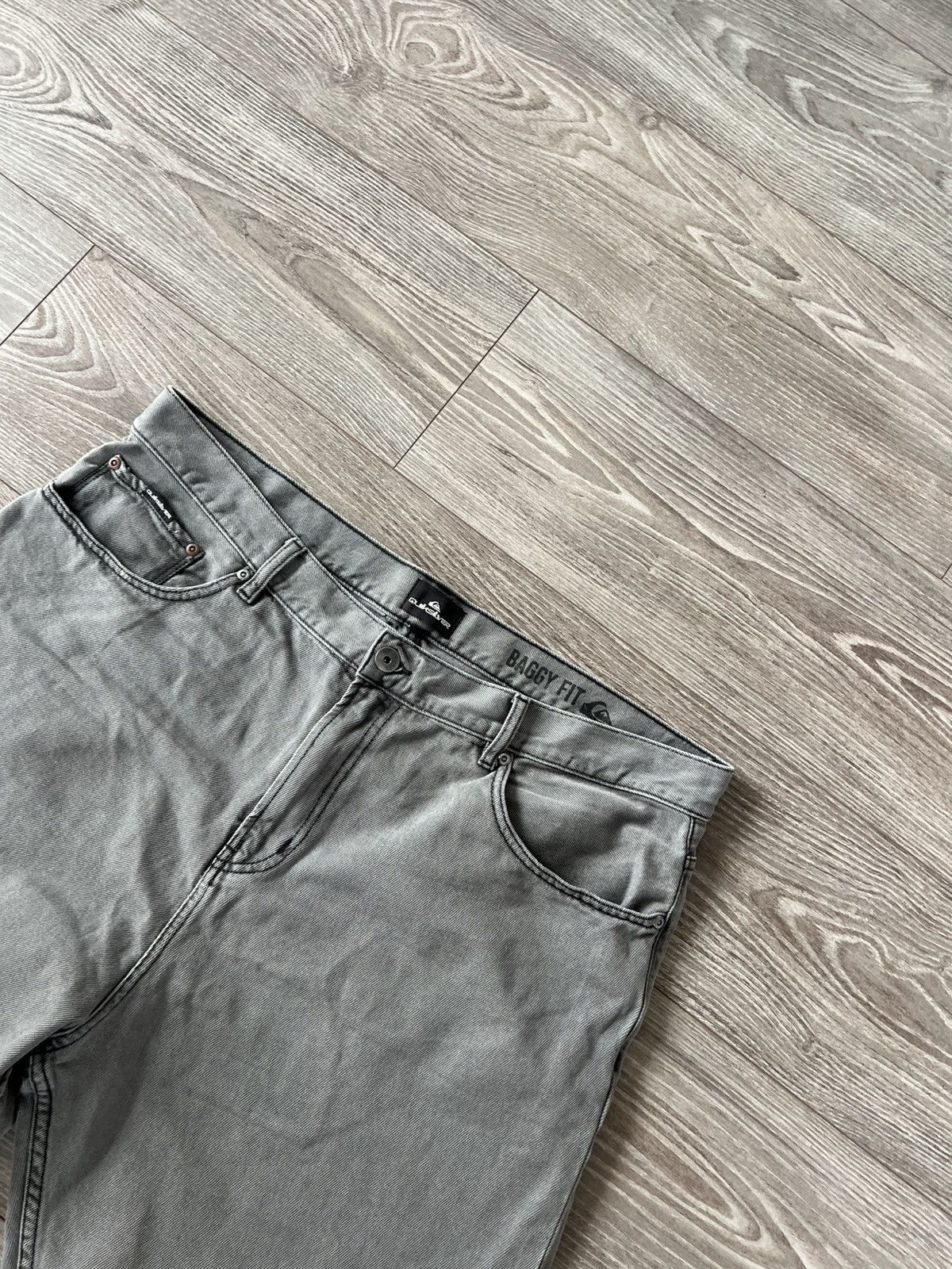 Quiksilver Archival Sk8 Quicksilver Opium Gray Baggy Jeans Shorts Size US 40 / EU 56 - 5 Thumbnail