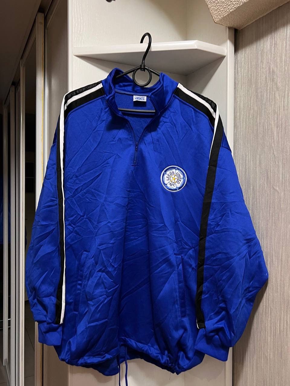 Asics Vintage 00s Asics Leeds United Football Zip 1/4 Sweatshirt Size US L / EU 52-54 / 3 - 1 Thumbnail