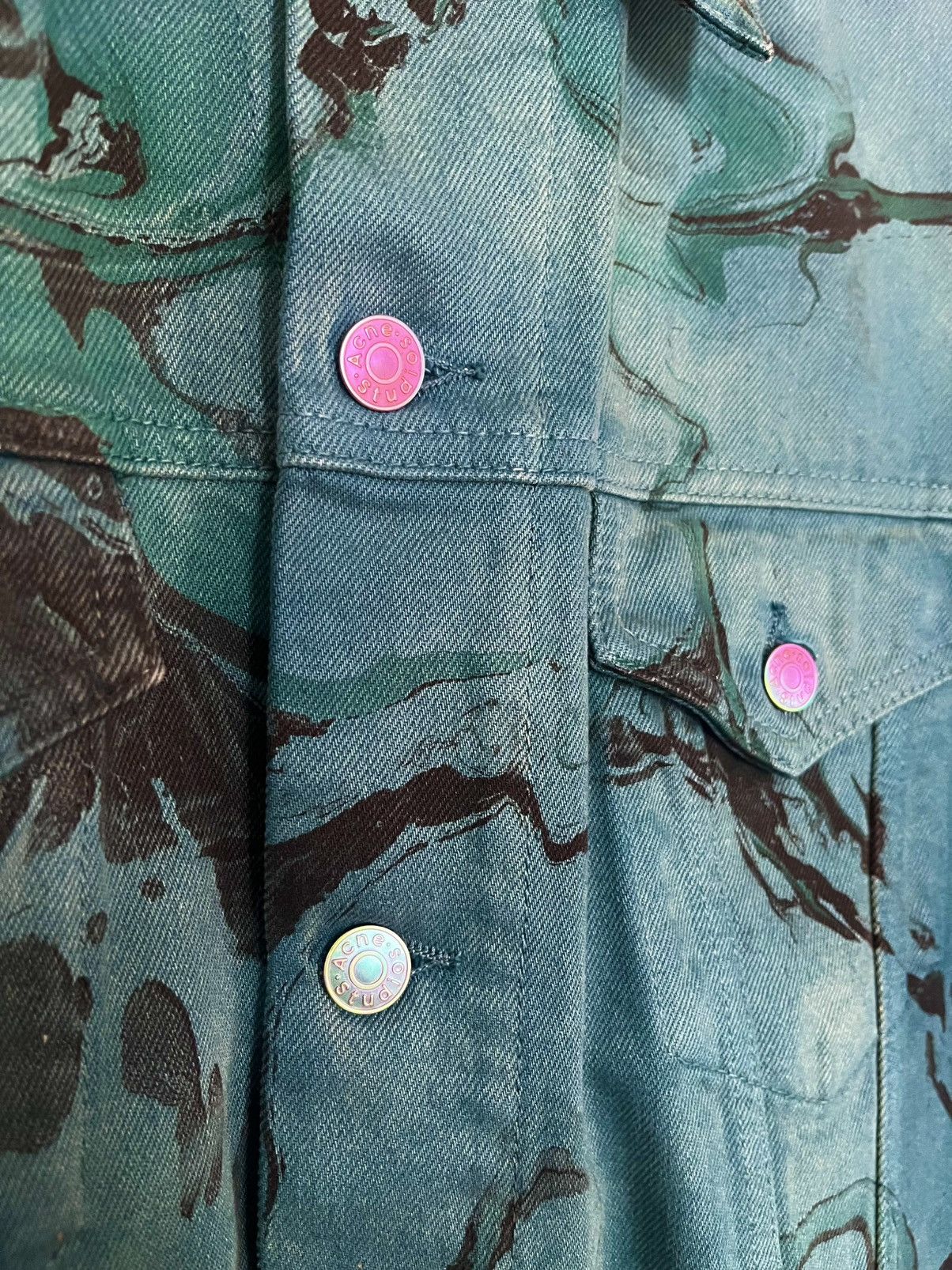 Acne Studios Rare Acne Studios Bla Konst 1998 Swirl Ocean Denim Jacket Size US M / EU 48-50 / 2 - 5 Thumbnail