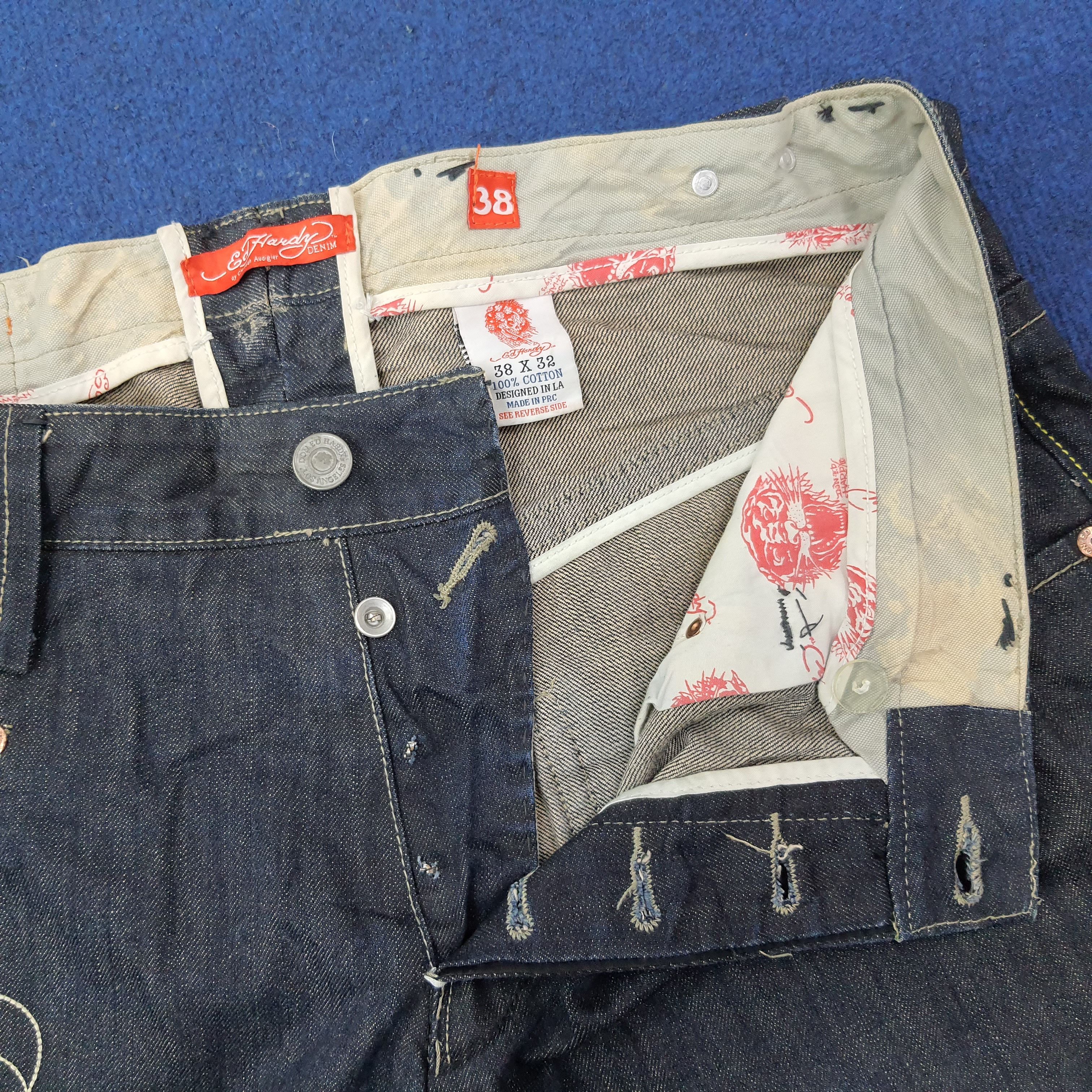 Ed Hardy Vintage Ed Hardy by Christian Audigier Jeans C258N15 Size US 38 / EU 54 - 7 Thumbnail