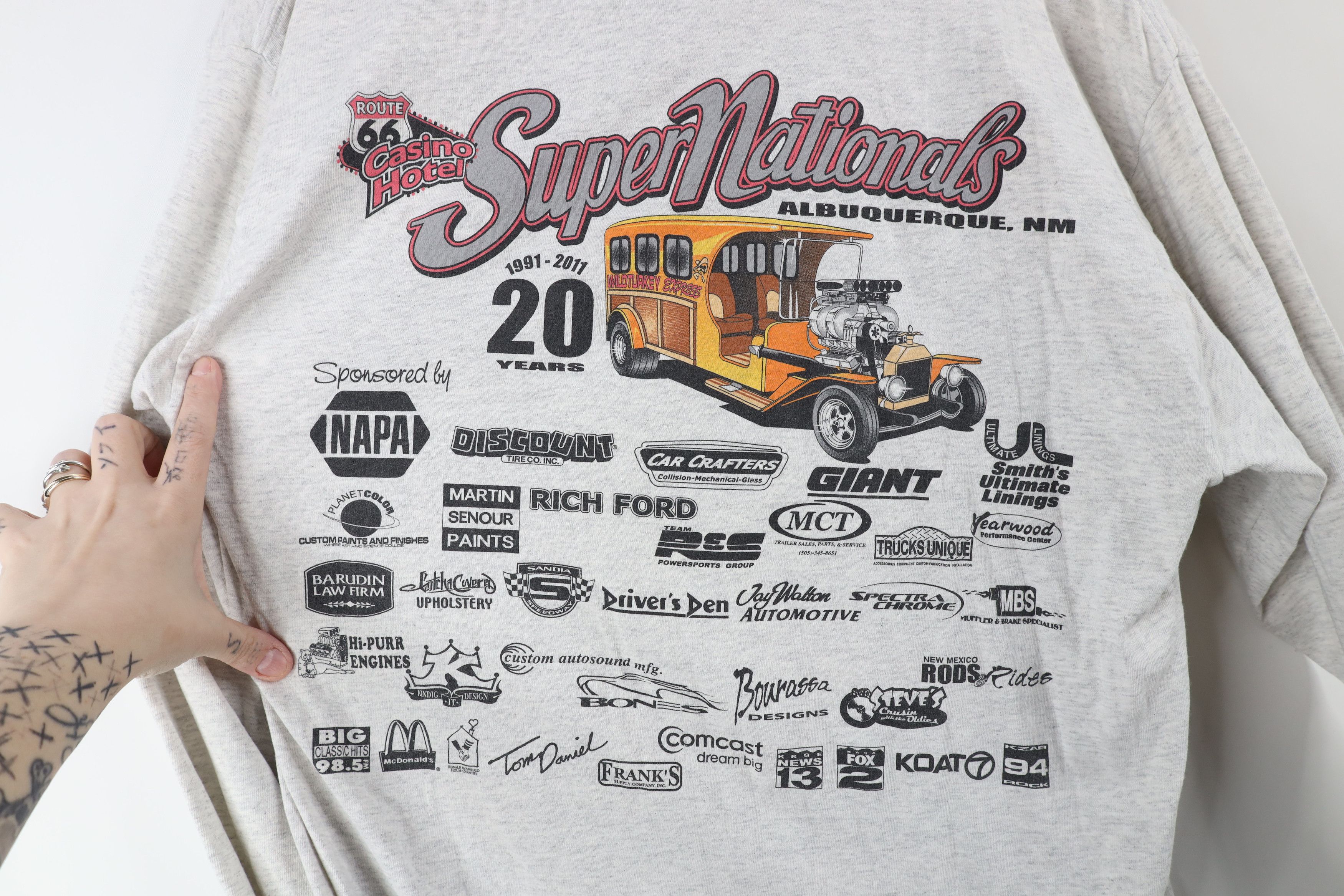 Vintage Vintage Y2K Route 66 Super Nationals Hot Rod Car T-Shirt Size US L / EU 52-54 / 3 - 11 Thumbnail