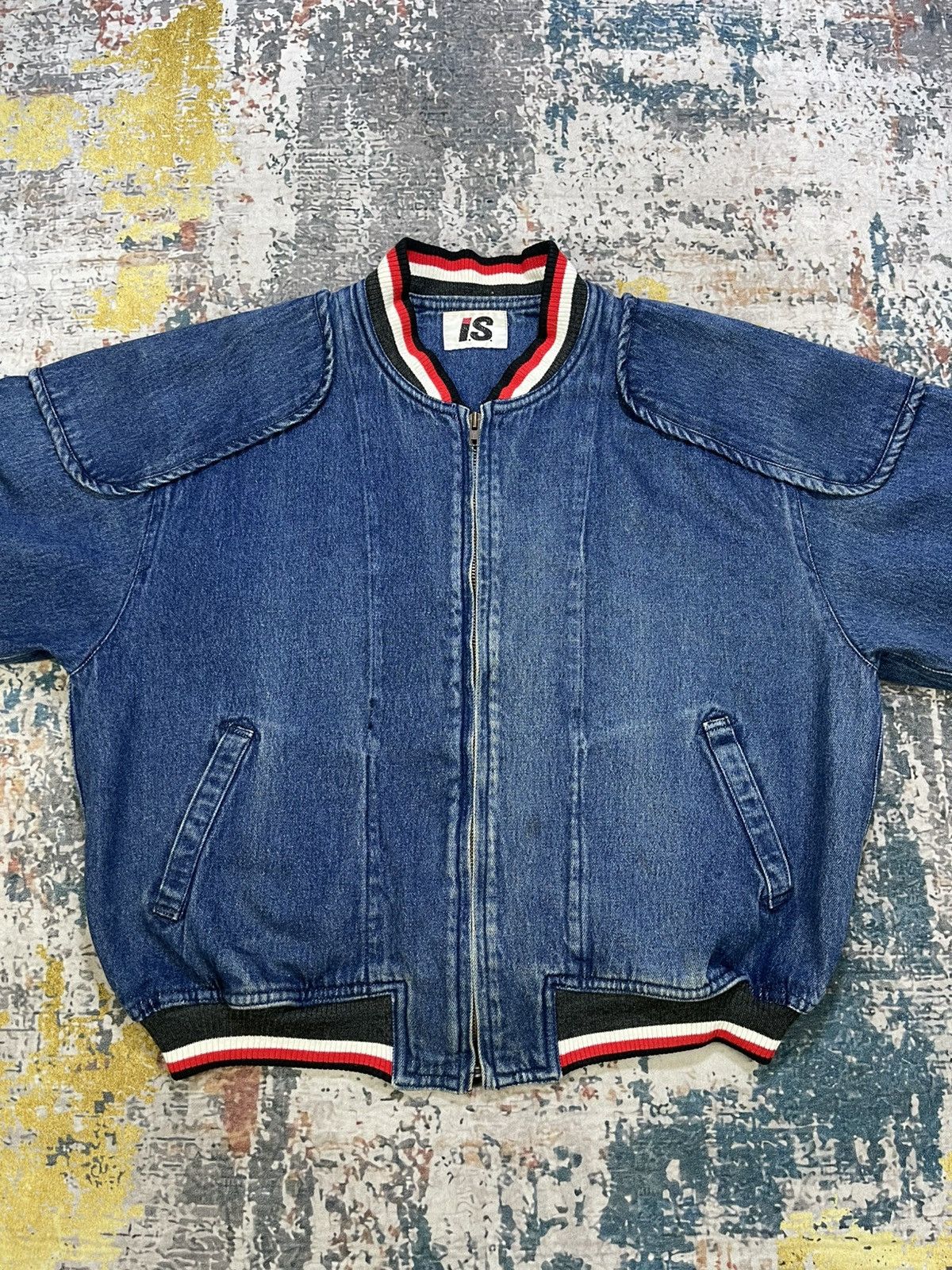 Issey Miyake Vtg 80s Issey Miyake 84,85 AW Collection Denim Bombers Size US L / EU 52-54 / 3 - 7 Thumbnail