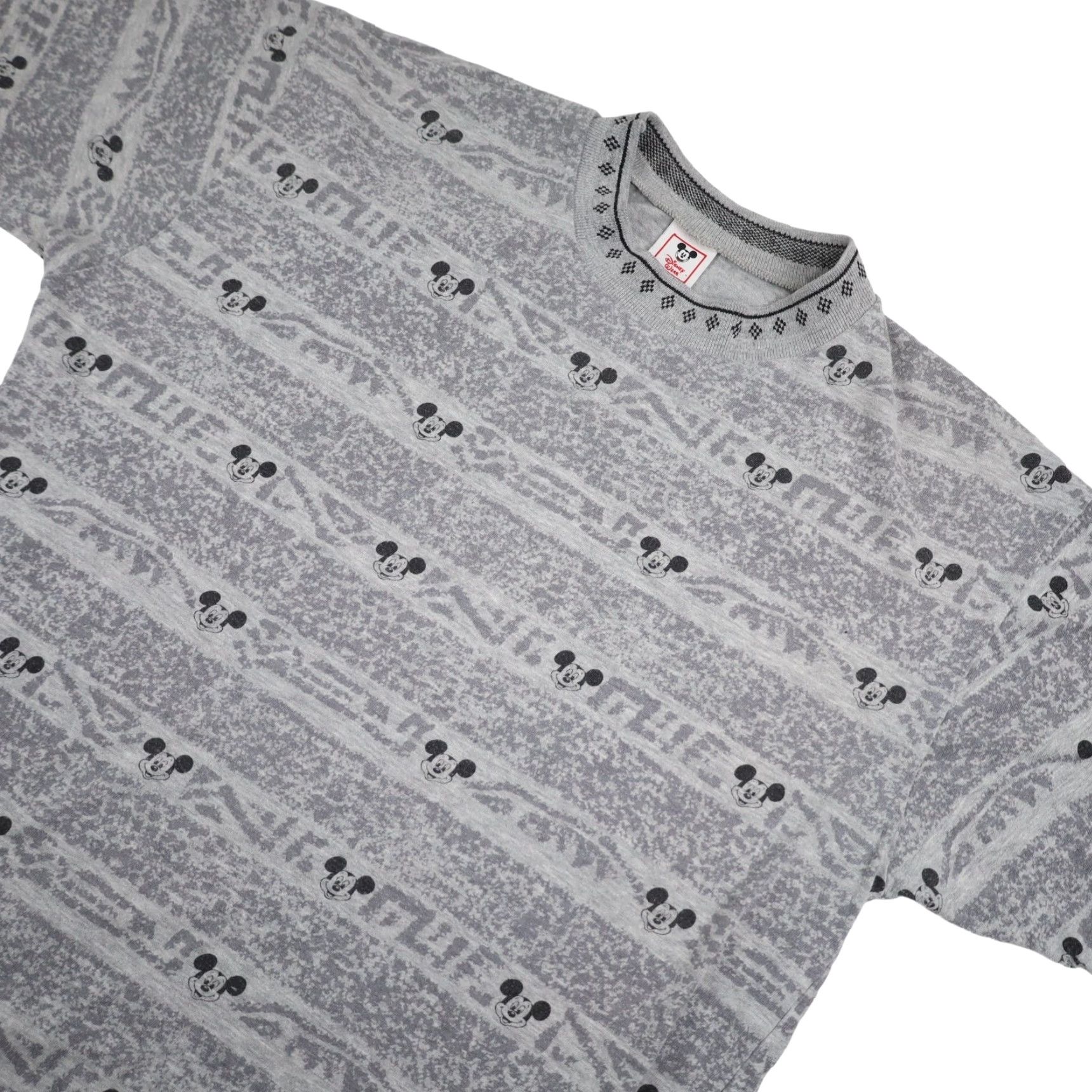 Disney VINTAGE Disney Mens T-Shirt Gray Allover Mickey Print L Size US L / EU 52-54 / 3 - 2 Thumbnail